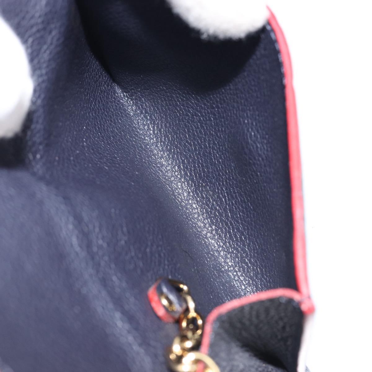 LOUIS VUITTON Monogram Empreinte Giant Pochette Cles Purse Navy LV Auth 215435A