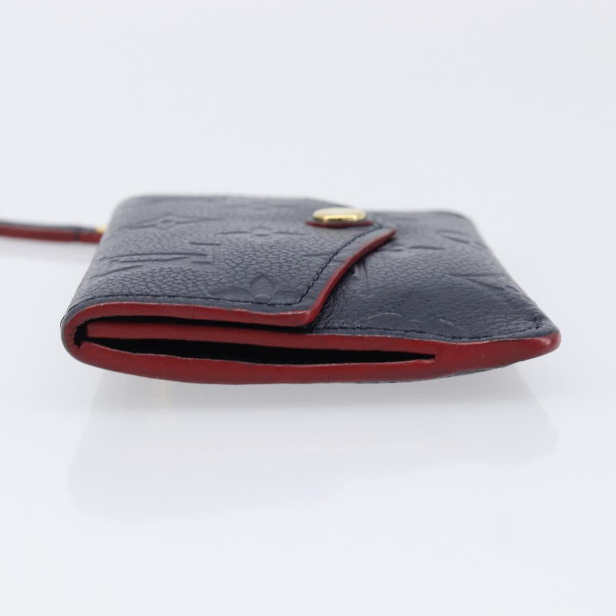 LOUIS VUITTON Monogram Empreinte Giant Pochette Cles Purse Navy LV Auth 215435A