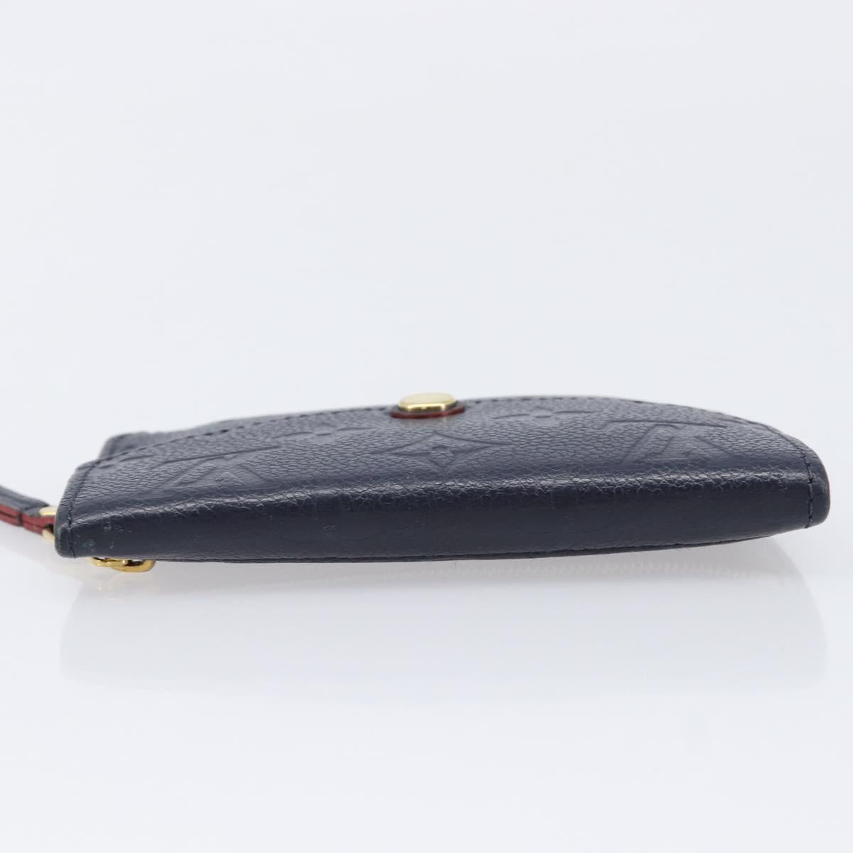 LOUIS VUITTON Monogram Empreinte Giant Pochette Cles Purse Navy LV Auth 215435A