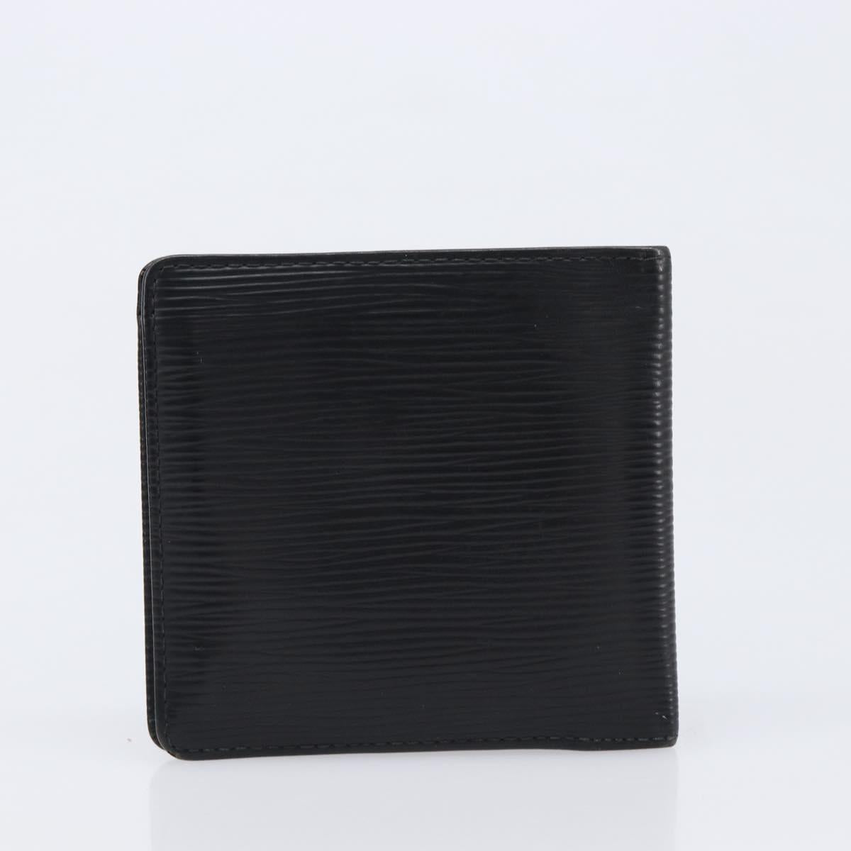 LOUIS VUITTON Epi Pouch 2 Set Black Brown LV Auth 215438