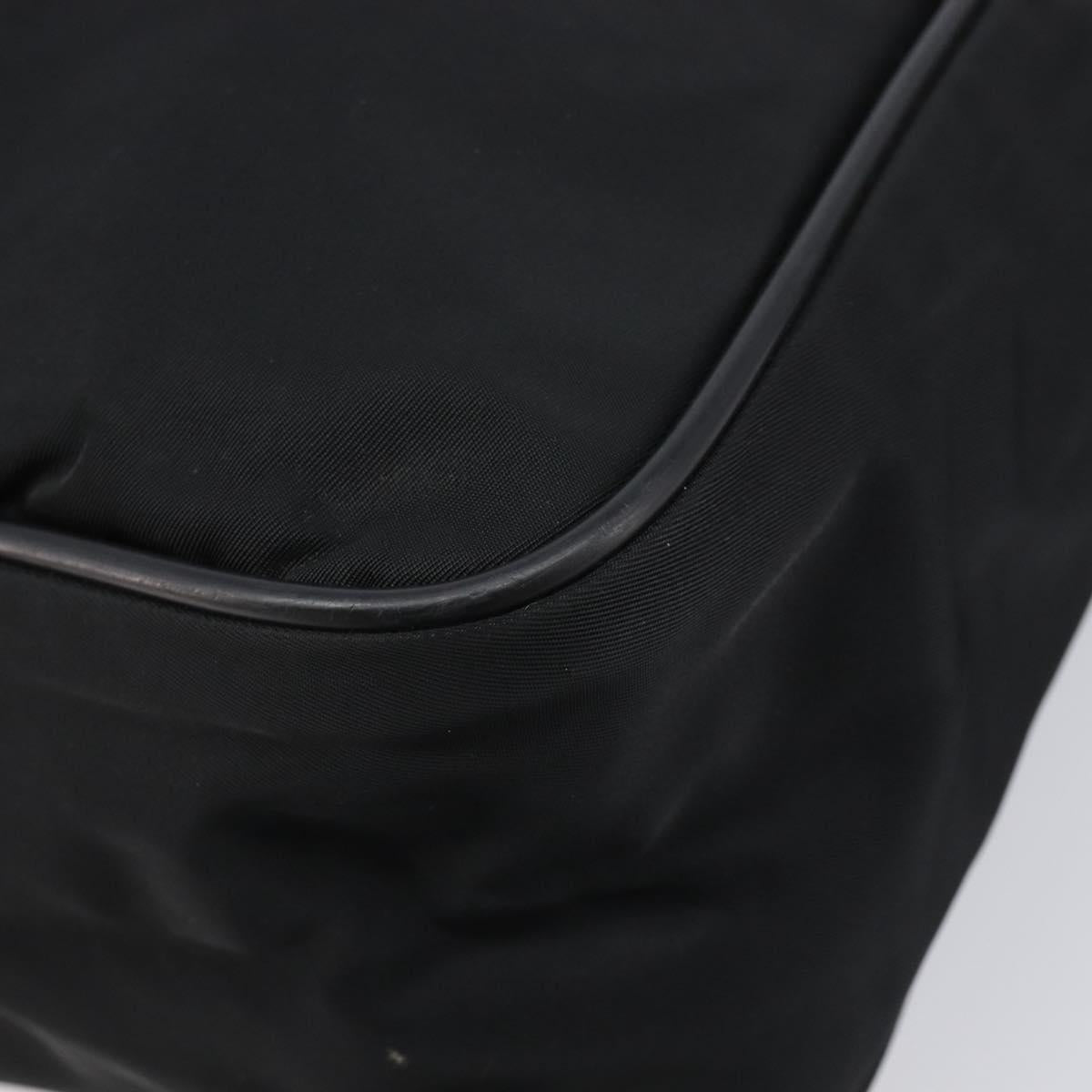 PRADA Shoulder Bag Nylon Black Silver Auth 215517A