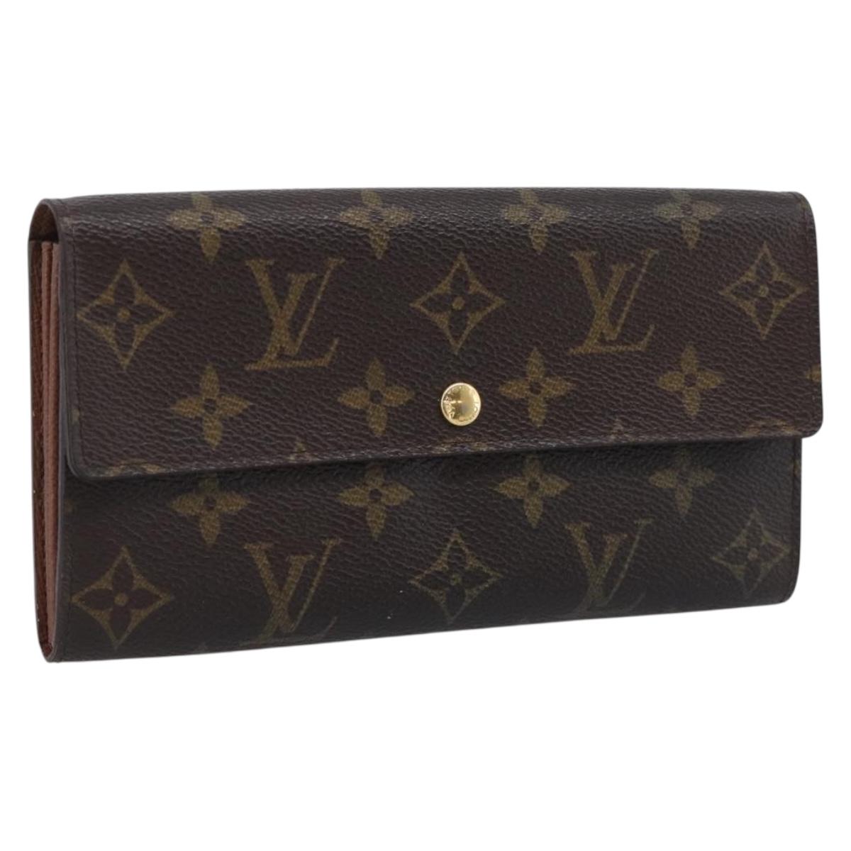 LOUIS VUITTON Monogram Portefeuille Sarah Long Wallet M61734 LV Auth 215535