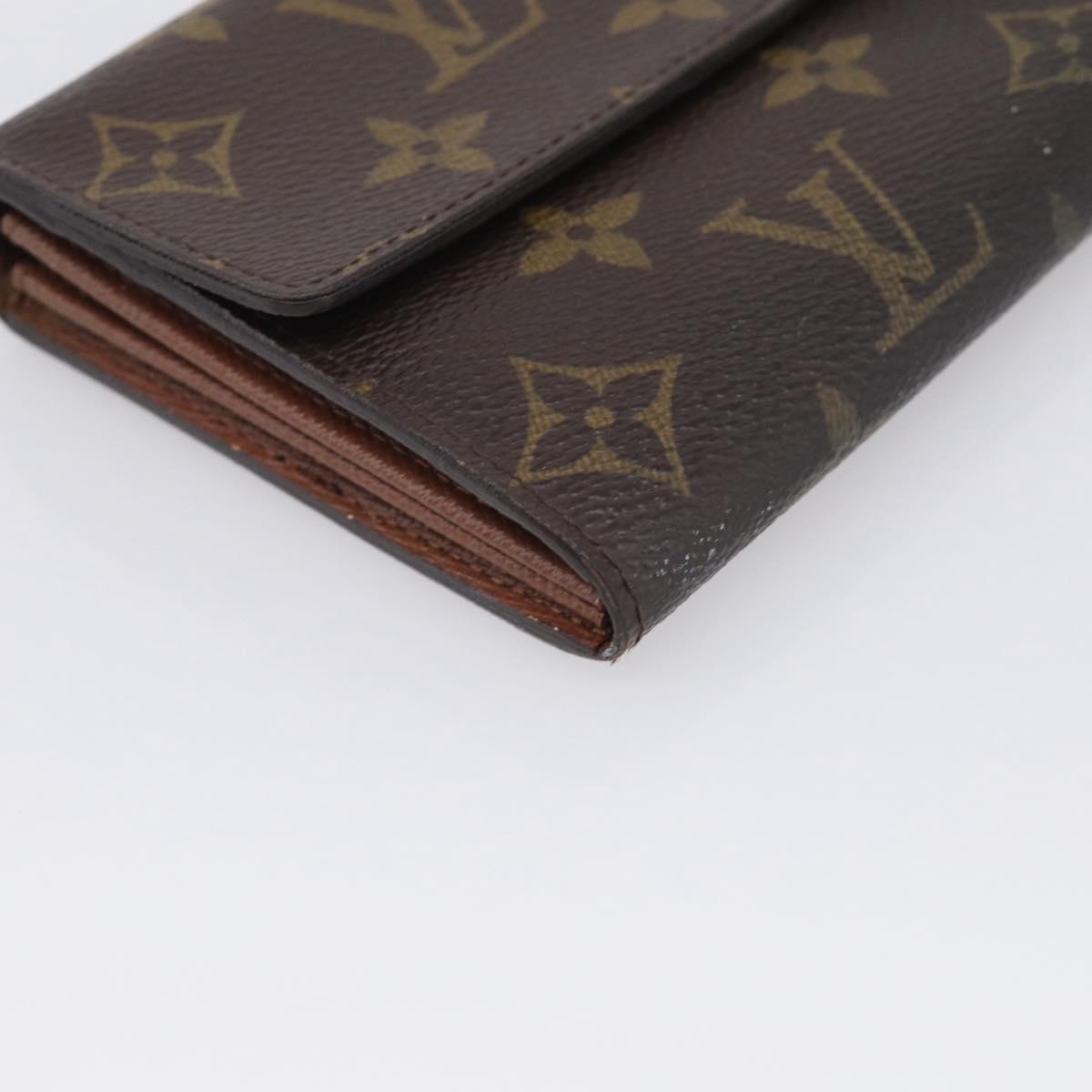 LOUIS VUITTON Monogram Portefeuille Sarah Long Wallet M61734 LV Auth 215535