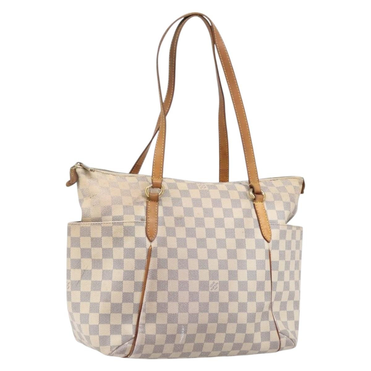 LOUIS VUITTON Damier Azur Totally MM Tote Bag N51262 LV Auth 215548