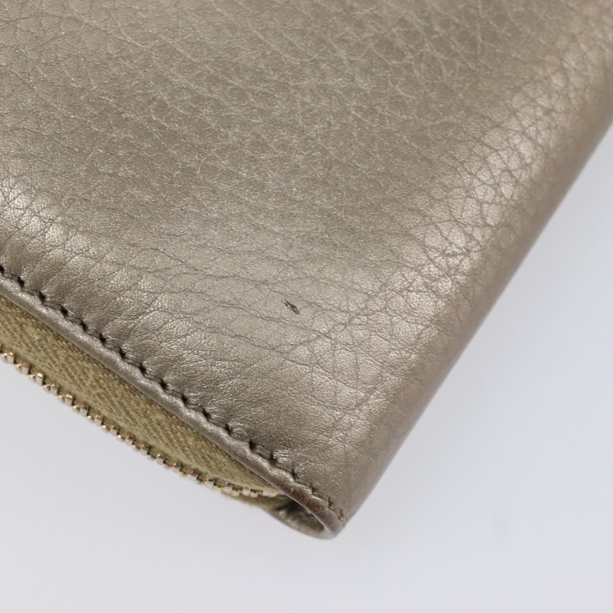 GUCCI Soho Long Wallet Leather Gold 308004 Auth 215554V