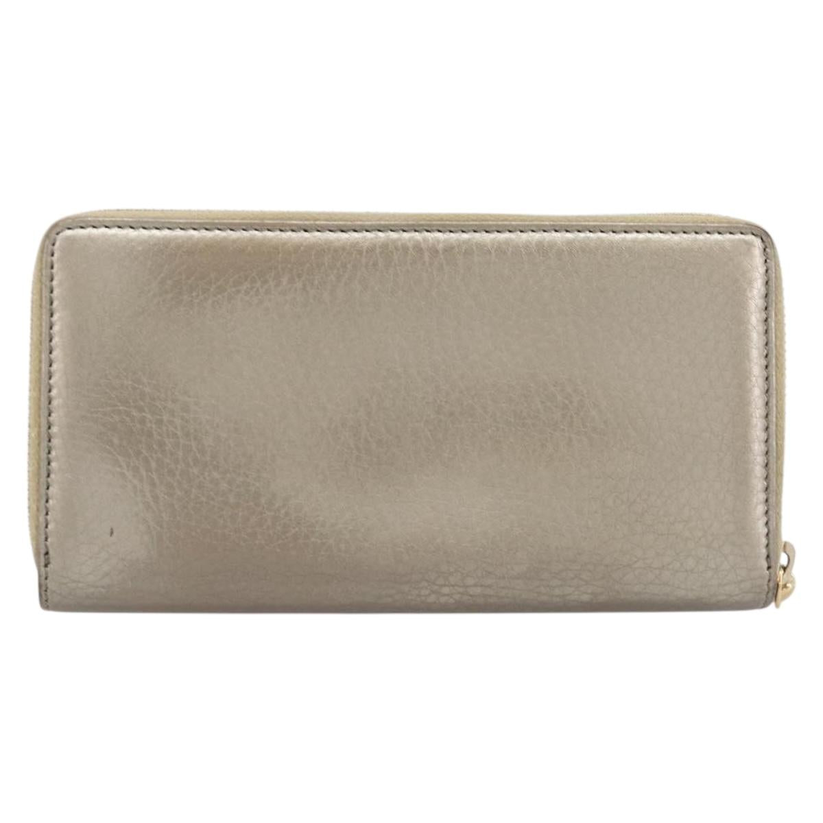 GUCCI Soho Long Wallet Leather Gold 308004 Auth 215554V