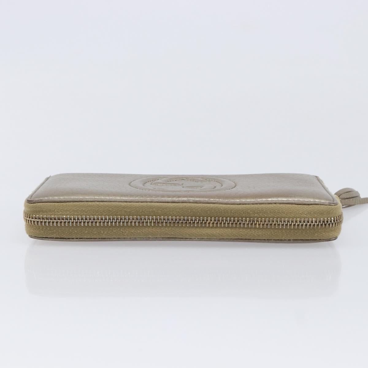 GUCCI Soho Long Wallet Leather Gold 308004 Auth 215554V