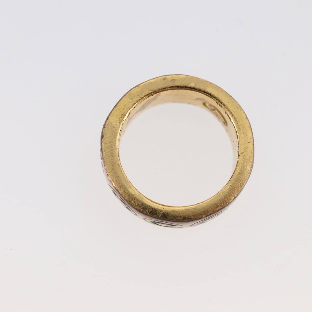 CHANEL Ring Metal Gold Tone #13(JP Size) CC Auth 215585