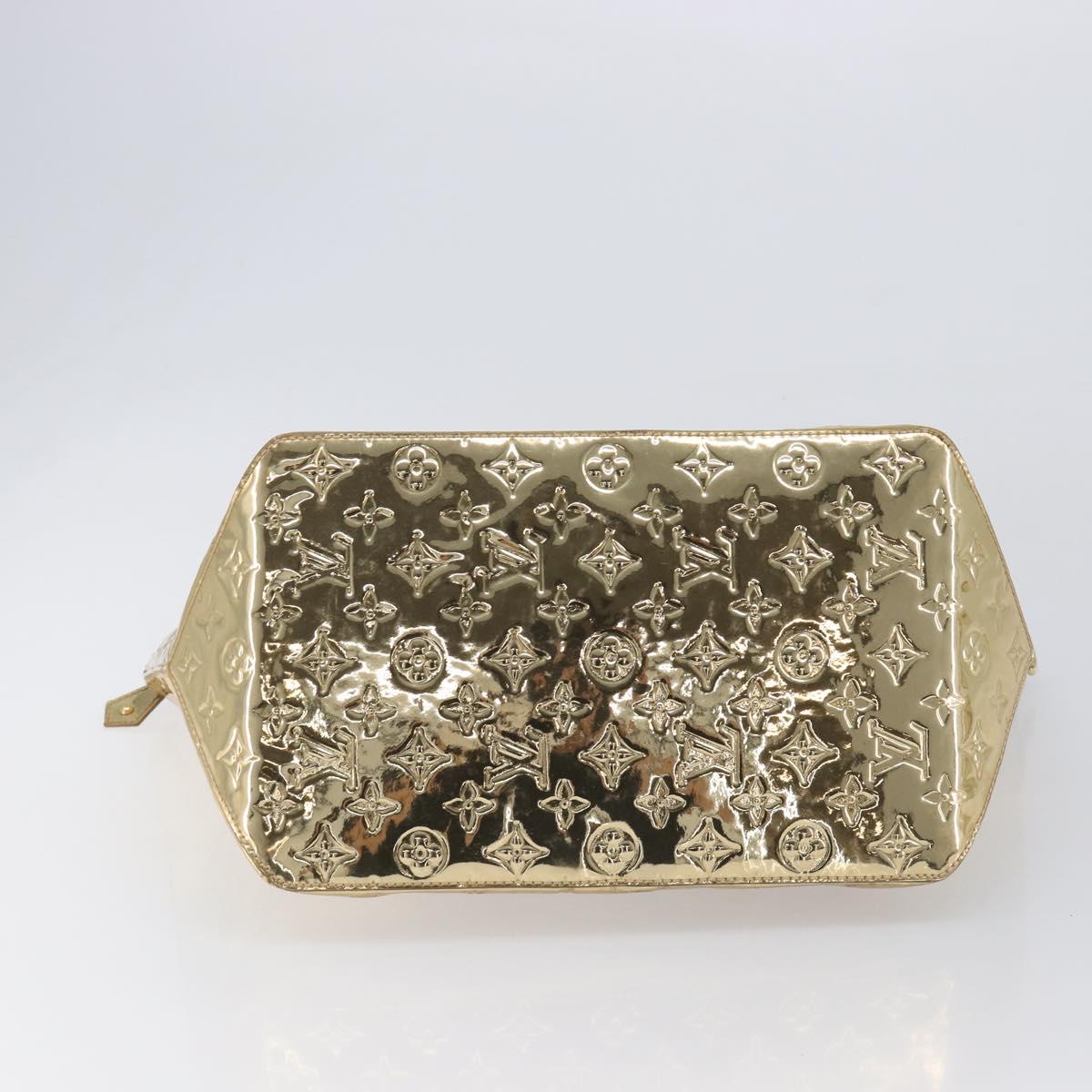 LOUIS VUITTON Monogram Miroir Bellevue GM Tote Bag Gold LV Auth 215596