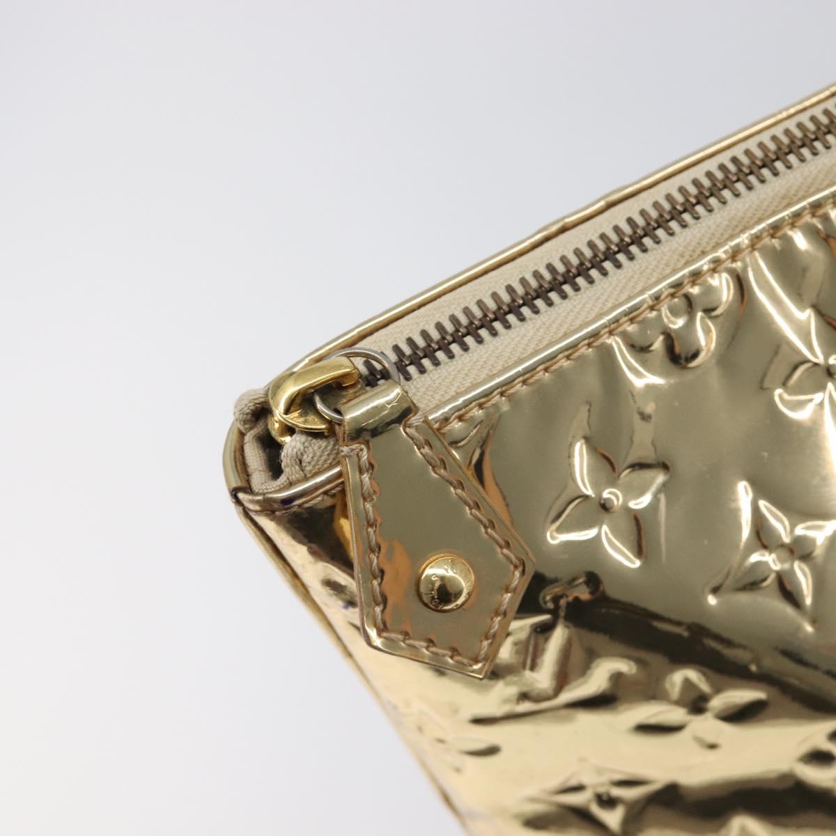 LOUIS VUITTON Monogram Miroir Bellevue GM Tote Bag Gold LV Auth 215596