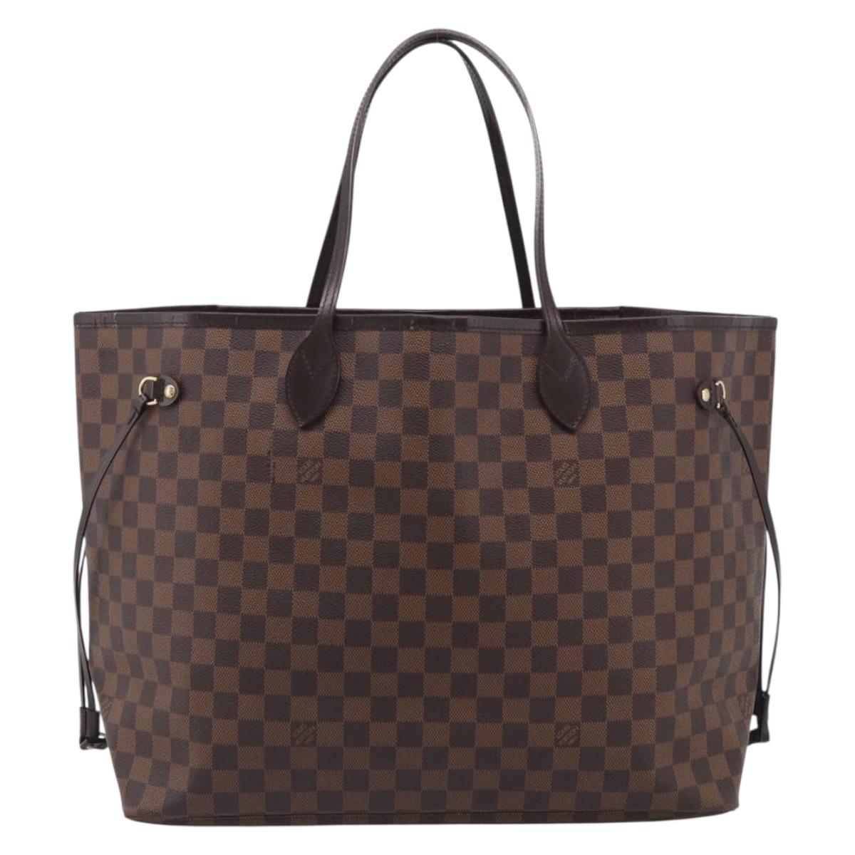 LOUIS VUITTON Damier Ebene Neverfull GM Tote Bag N51106 LV Auth 215600V