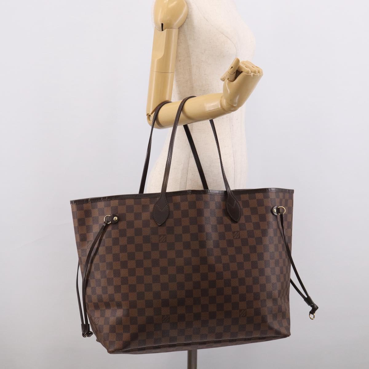 LOUIS VUITTON Damier Ebene Neverfull GM Tote Bag N51106 LV Auth 215600V