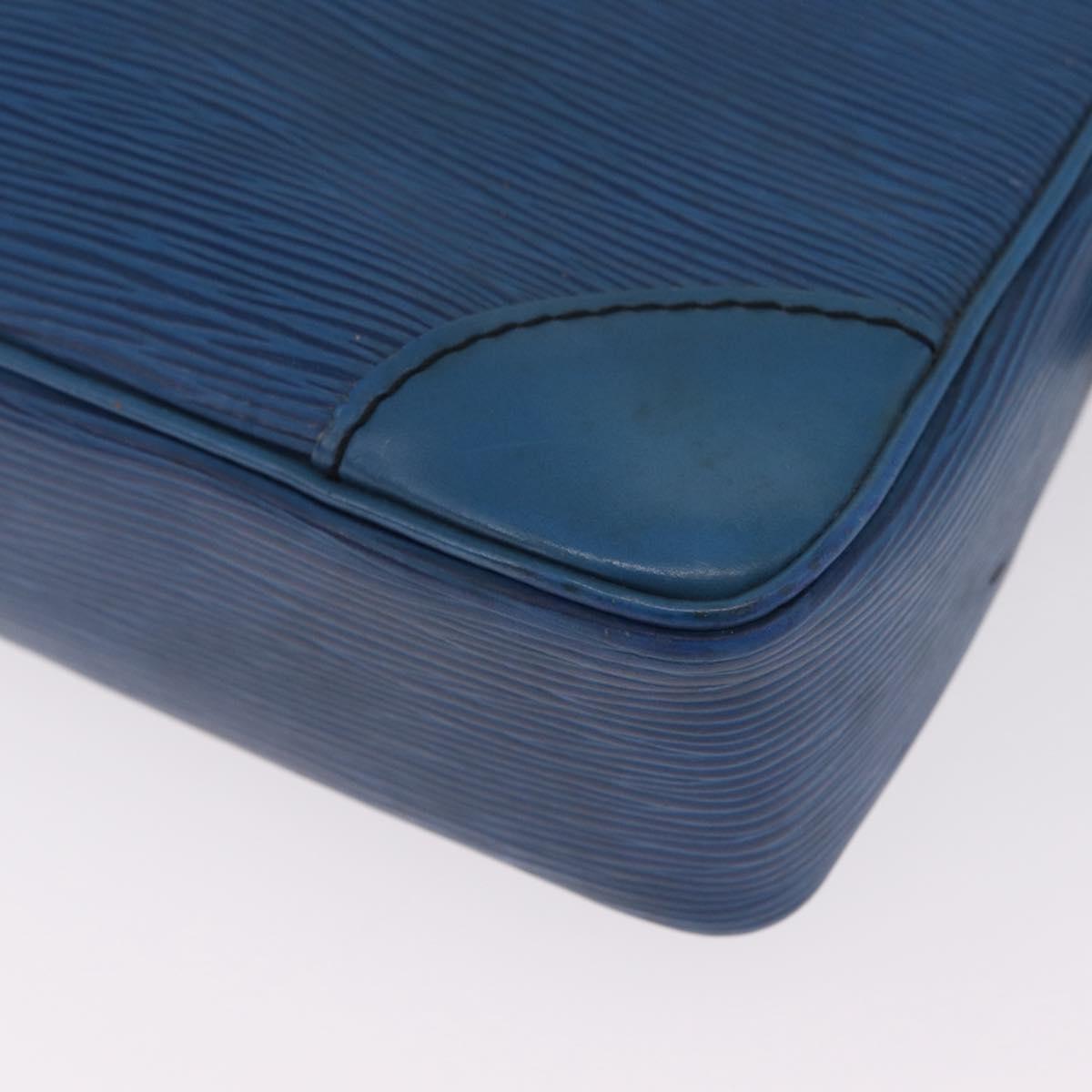 LOUIS VUITTON Epi Porte Documents Voyage Business Bag Blue M54475 LV Auth 215686
