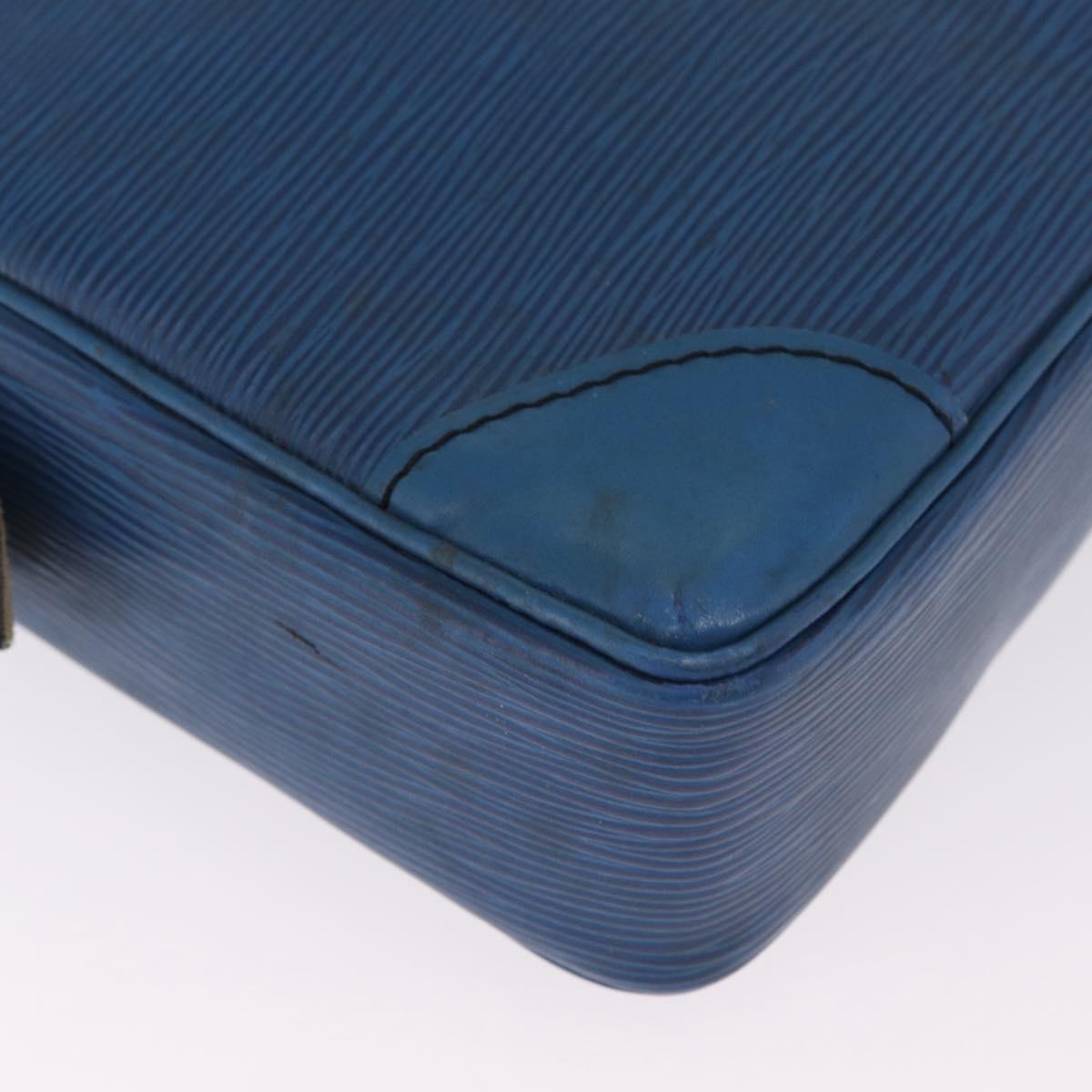 LOUIS VUITTON Epi Porte Documents Voyage Business Bag Blue M54475 LV Auth 215686
