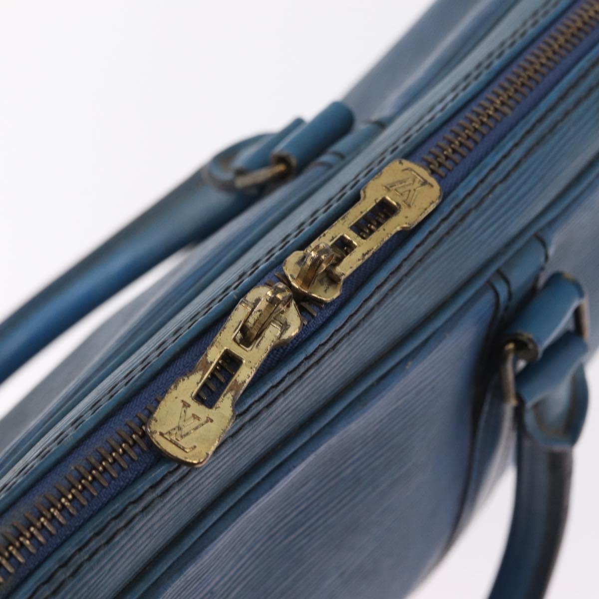 LOUIS VUITTON Epi Porte Documents Voyage Business Bag Blue M54475 LV Auth 215686