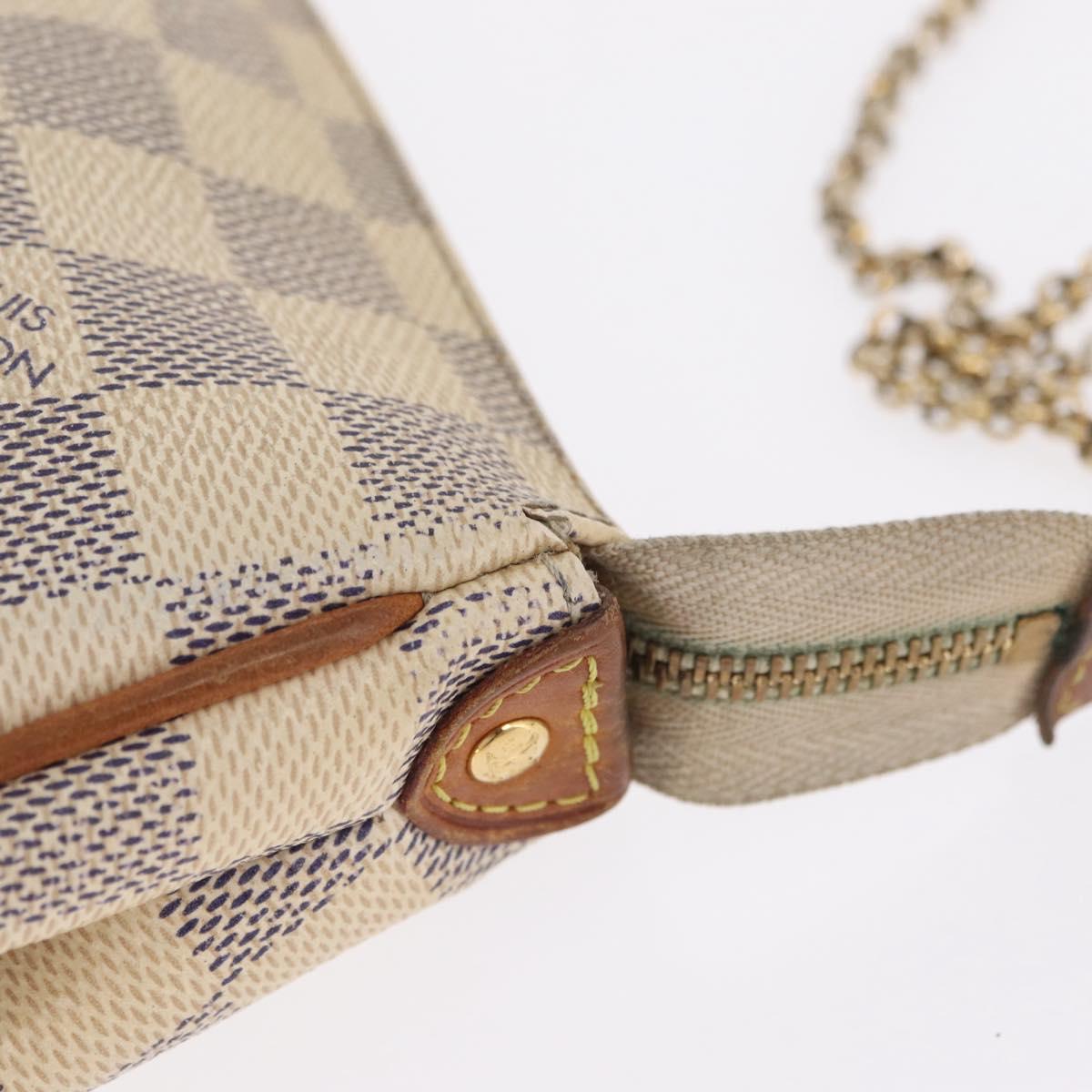 LOUIS VUITTON Damier Azur Eva Shoulder Bag N55214 LV Auth 215689A