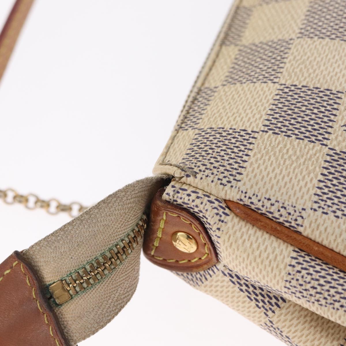 LOUIS VUITTON Damier Azur Eva Shoulder Bag N55214 LV Auth 215689A