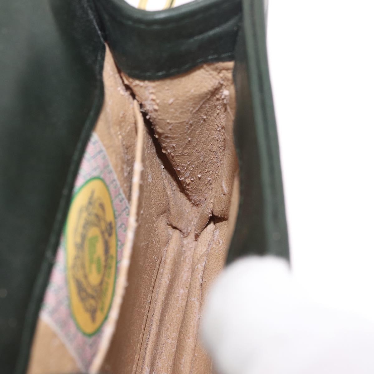 Bottega Veneta INTRECCIATO Waist Bag Leather Green Gold Auth 215702