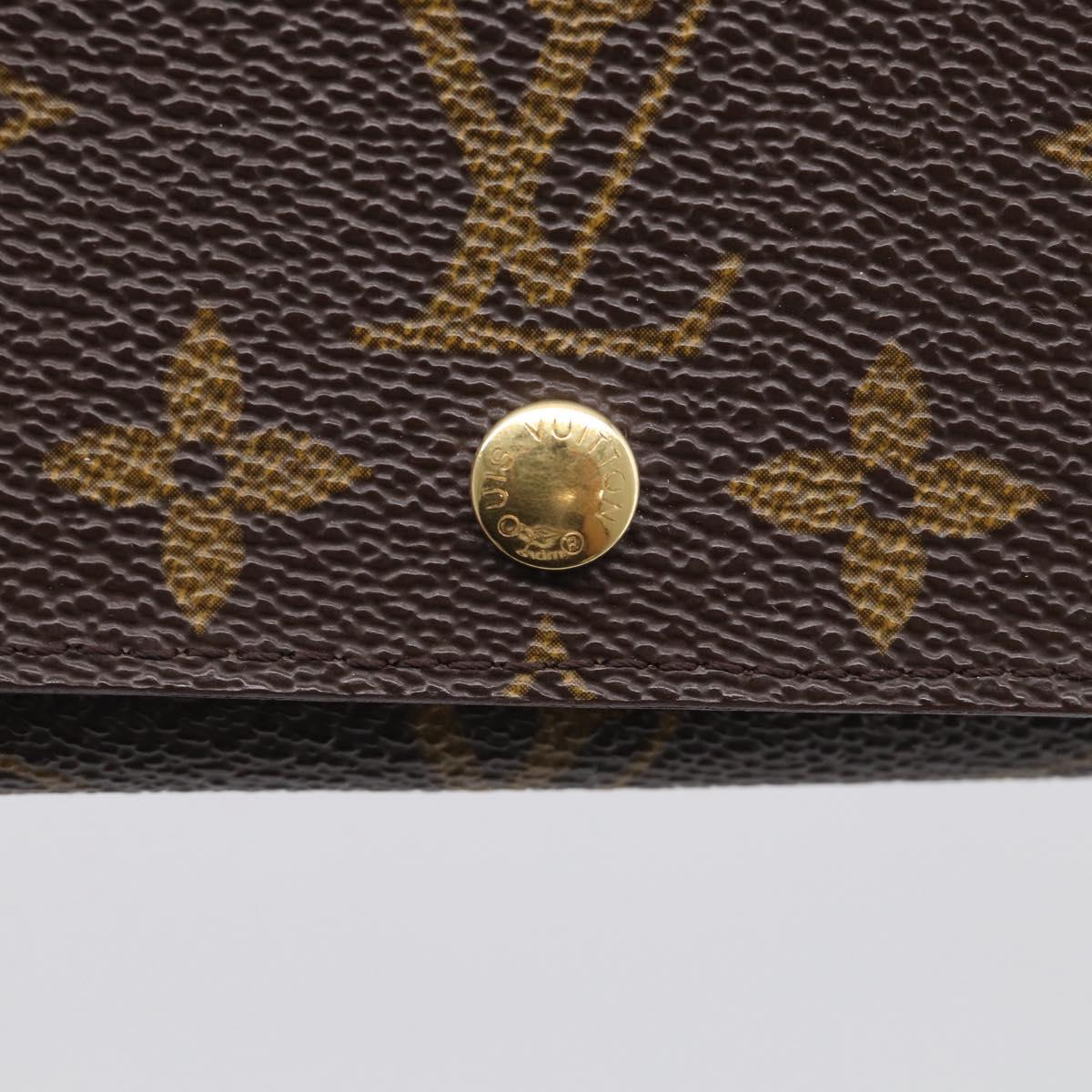 LOUIS VUITTON Monogram Porte Monnaie Billets Tresor Wallet M61730 LV Auth 215712