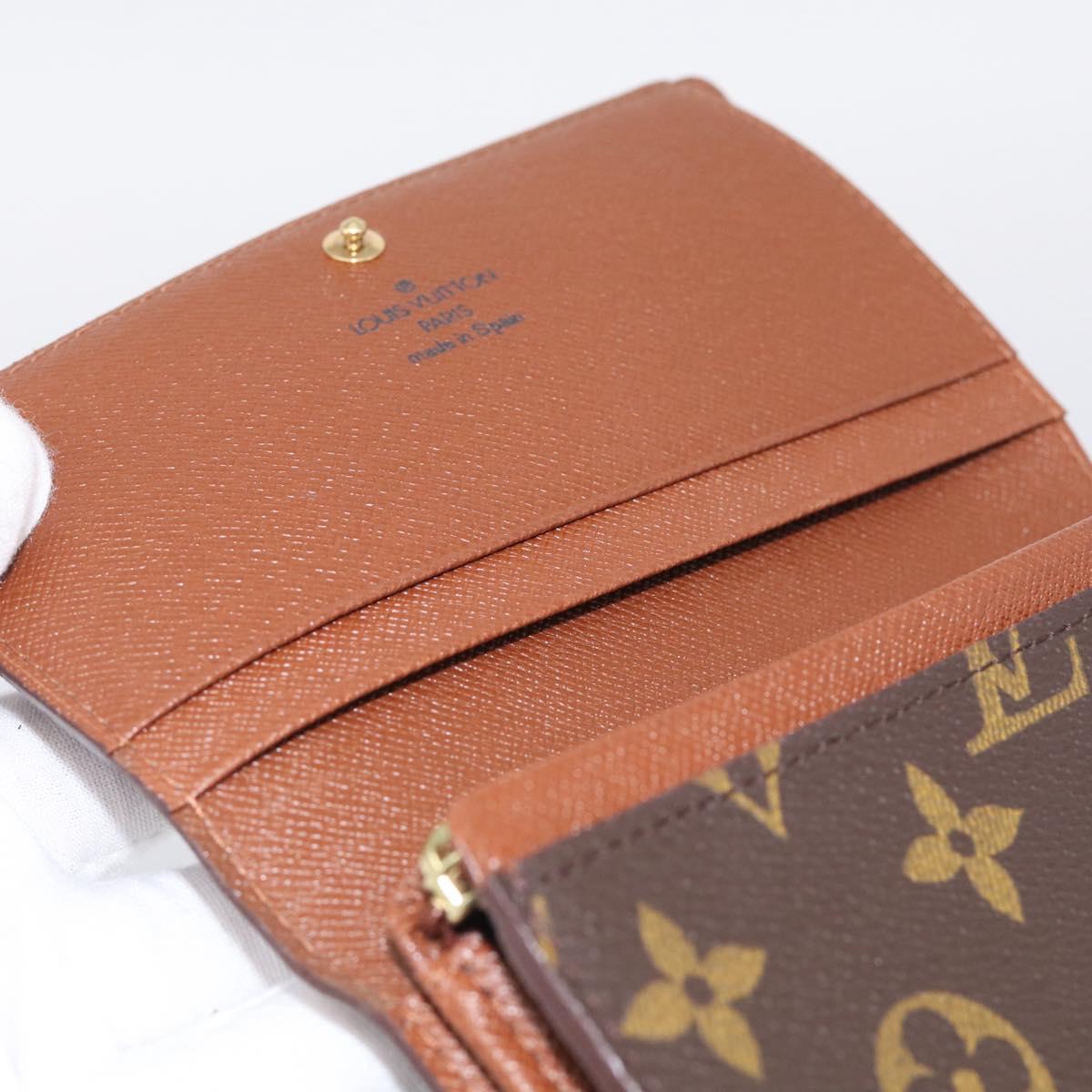 LOUIS VUITTON Monogram Porte Monnaie Billets Tresor Wallet M61730 LV Auth 215712