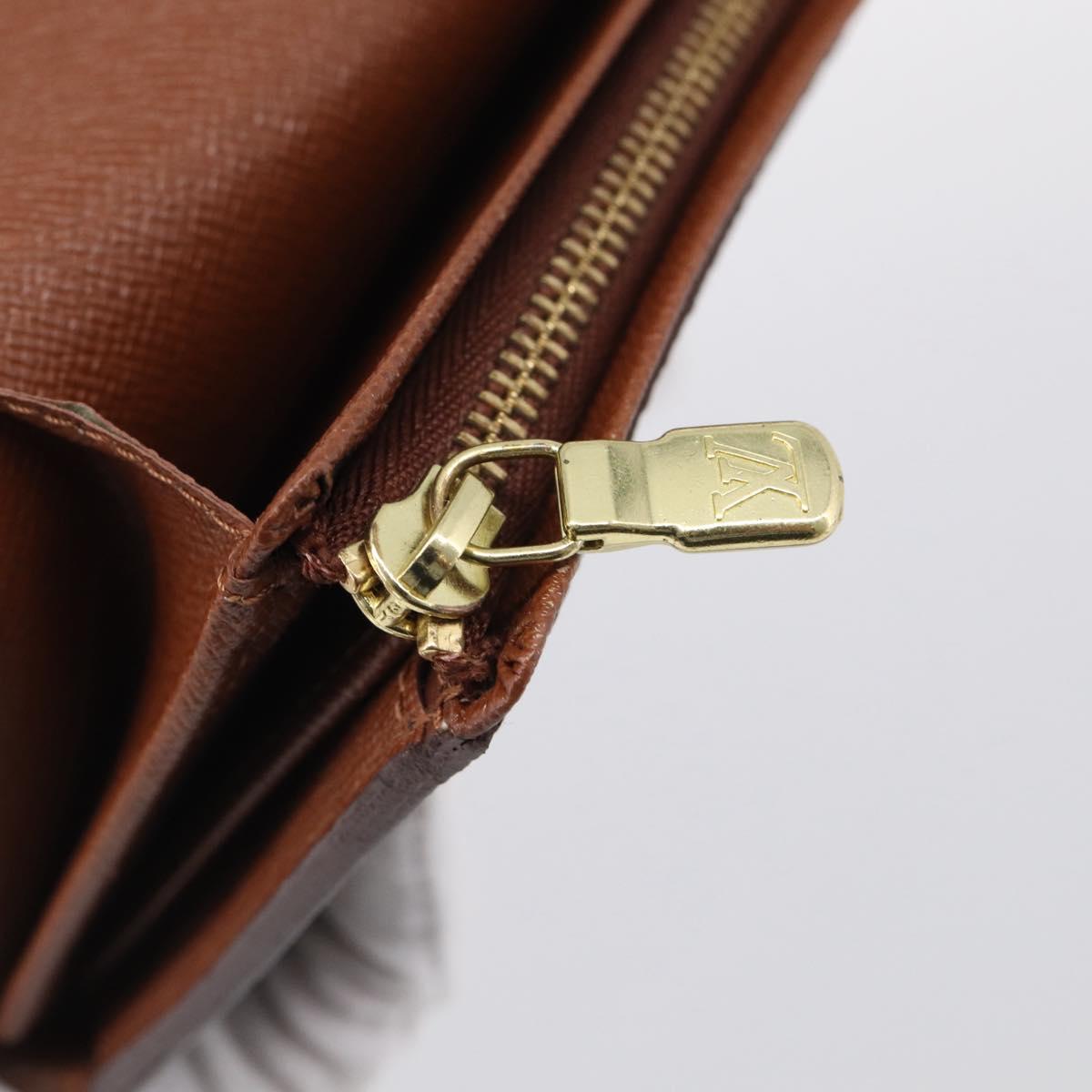 LOUIS VUITTON Monogram Porte Monnaie Billets Tresor Wallet M61730 LV Auth 215712