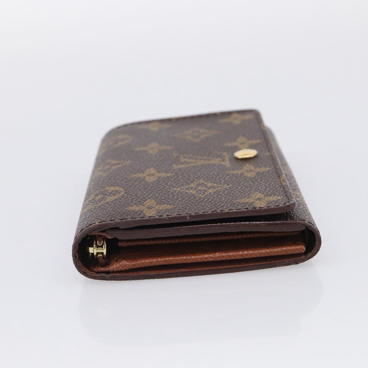 LOUIS VUITTON Monogram Porte Monnaie Billets Tresor Wallet M61730 LV Auth 215712