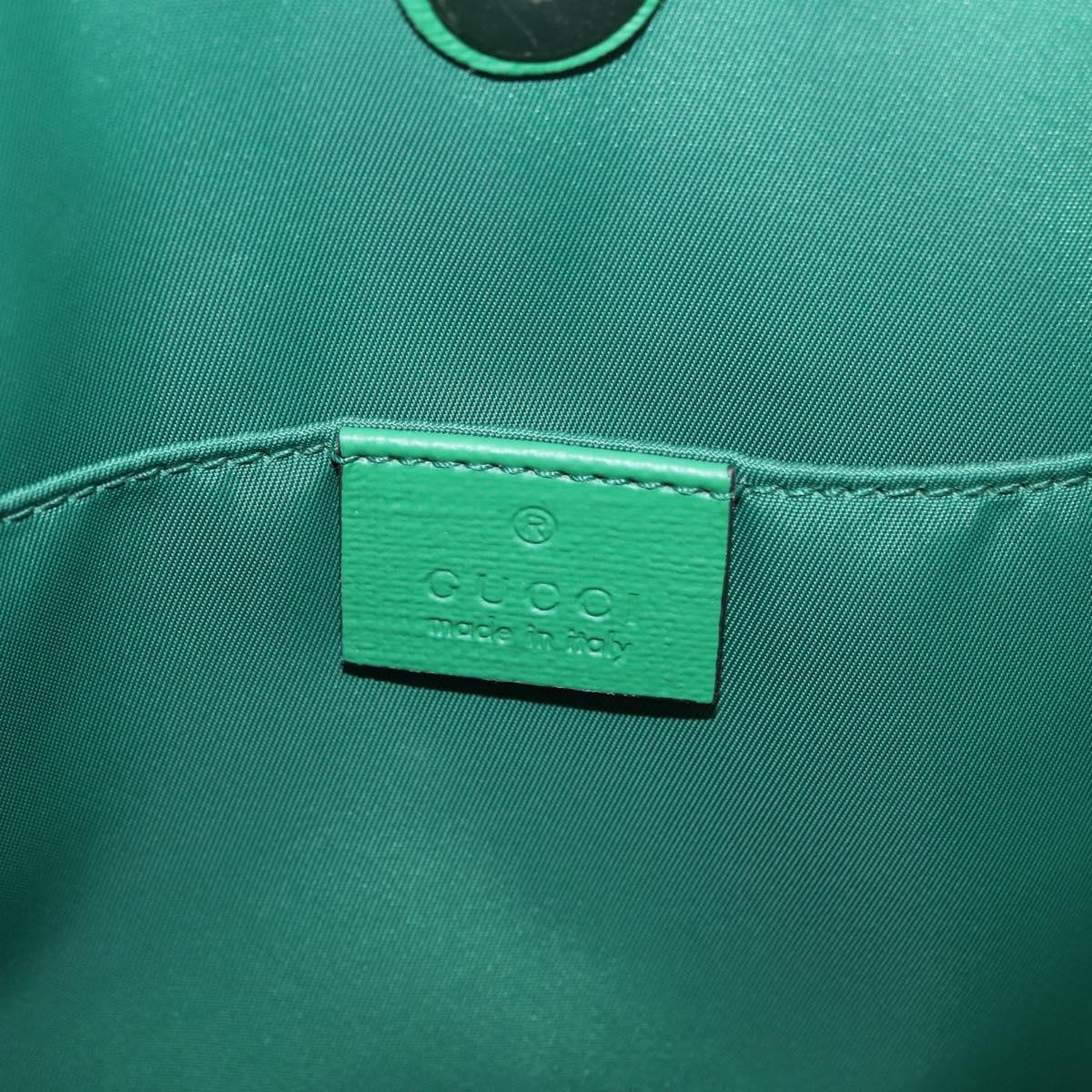 GUCCI GG Crystal Childrens Kim Seung-yeon Hand Bag PVC Green 605614 Auth 215713V