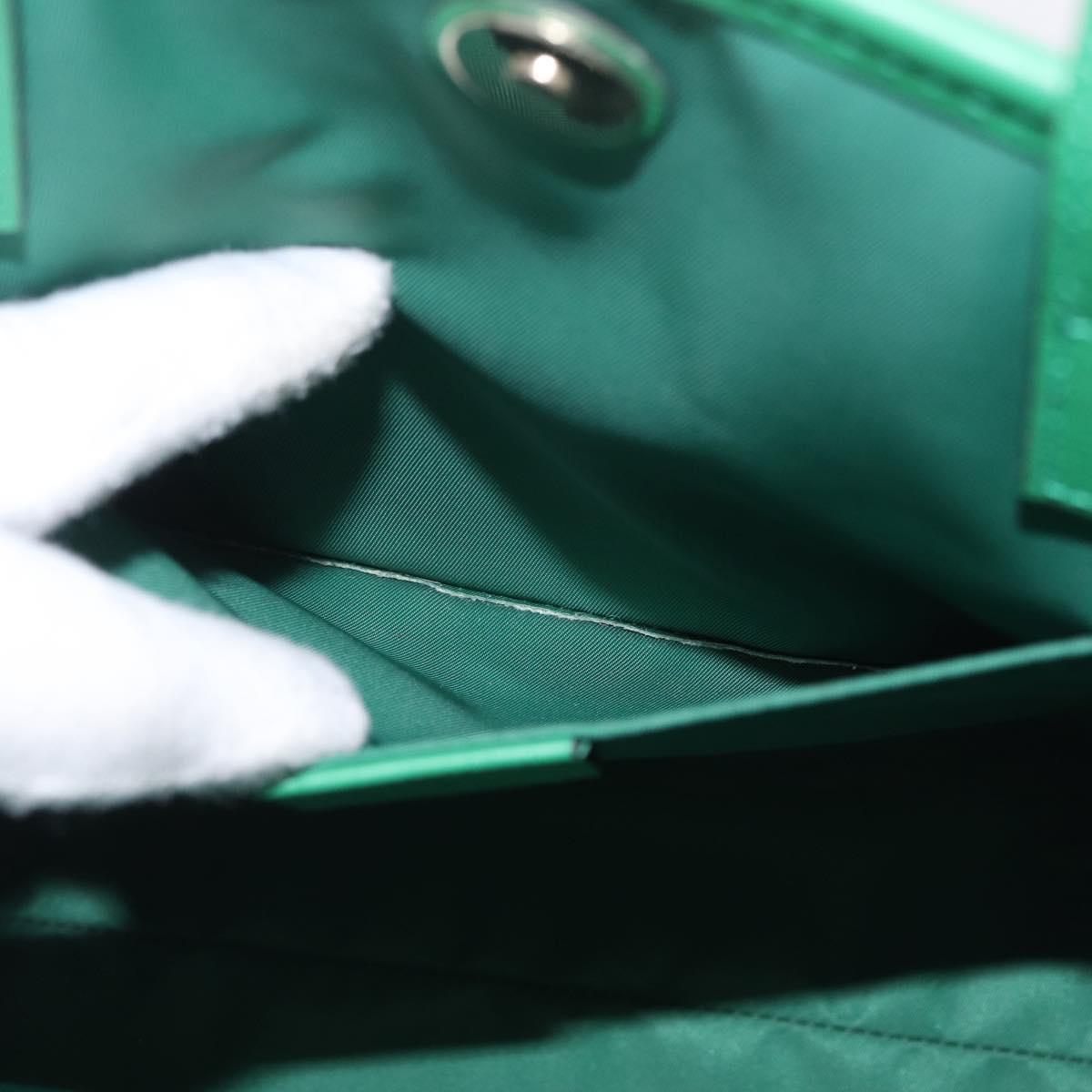 GUCCI GG Crystal Childrens Kim Seung-yeon Hand Bag PVC Green 605614 Auth 215713V
