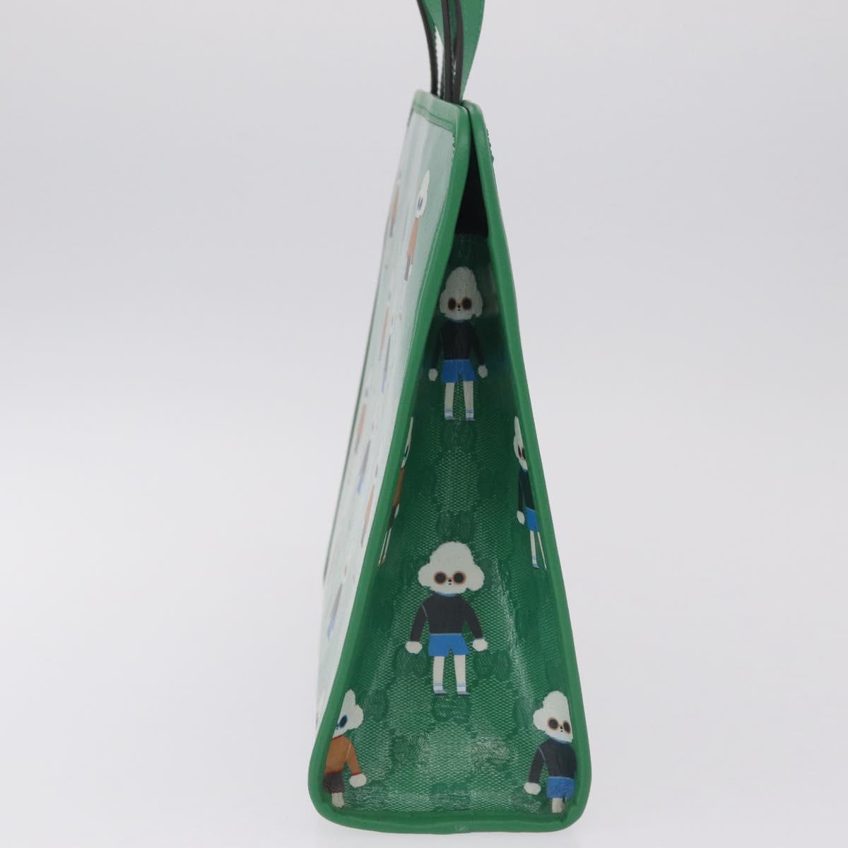GUCCI GG Crystal Childrens Kim Seung-yeon Hand Bag PVC Green 605614 Auth 215713V