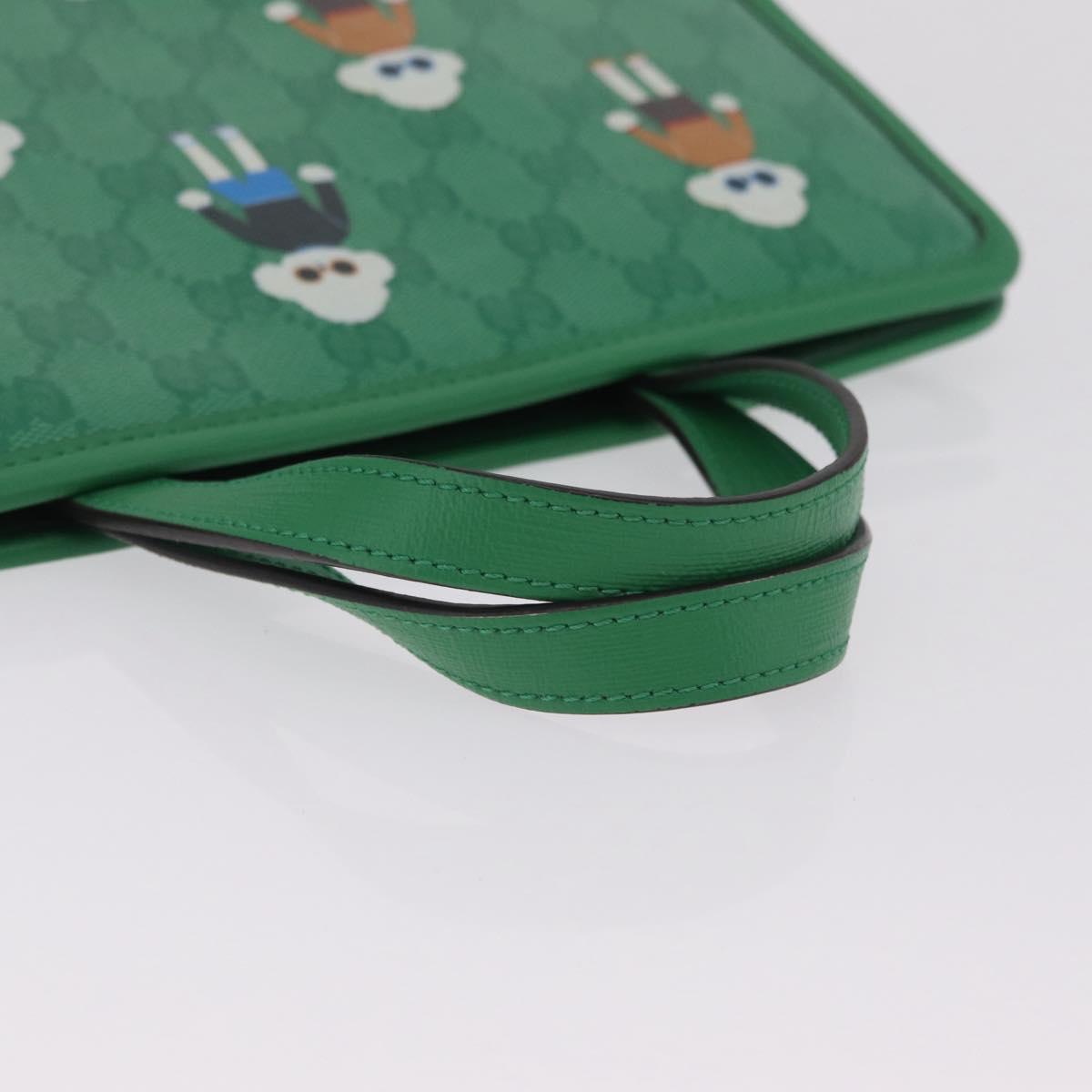 GUCCI GG Crystal Childrens Kim Seung-yeon Hand Bag PVC Green 605614 Auth 215713V