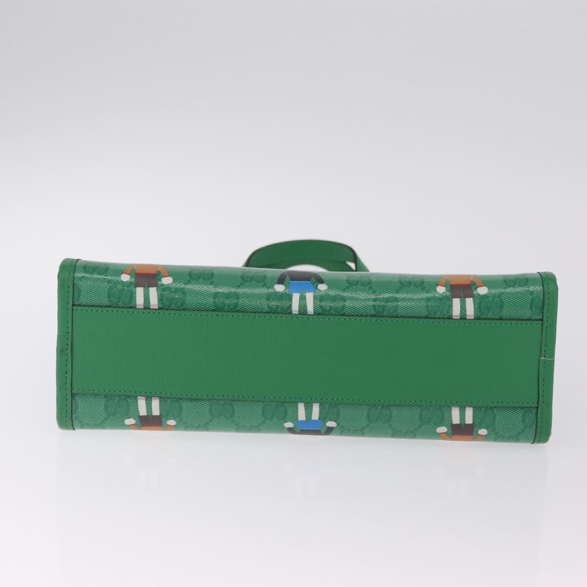 GUCCI GG Crystal Childrens Kim Seung-yeon Hand Bag PVC Green 605614 Auth 215713V