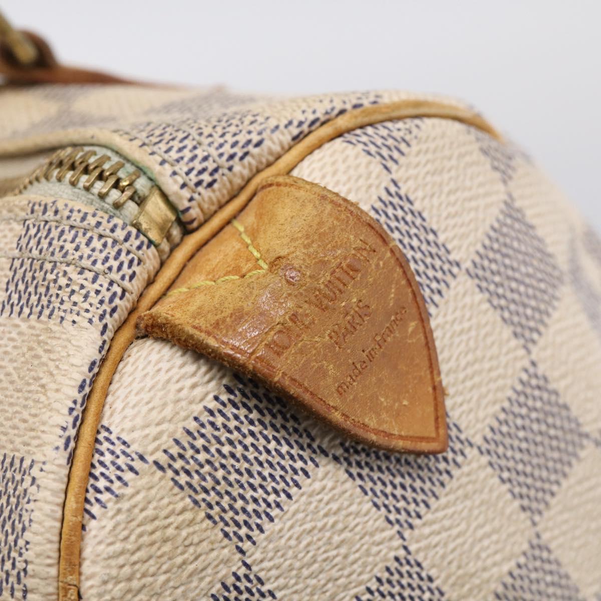 LOUIS VUITTON Damier Azur Speedy 25 Hand Bag N41534 LV Auth 216135