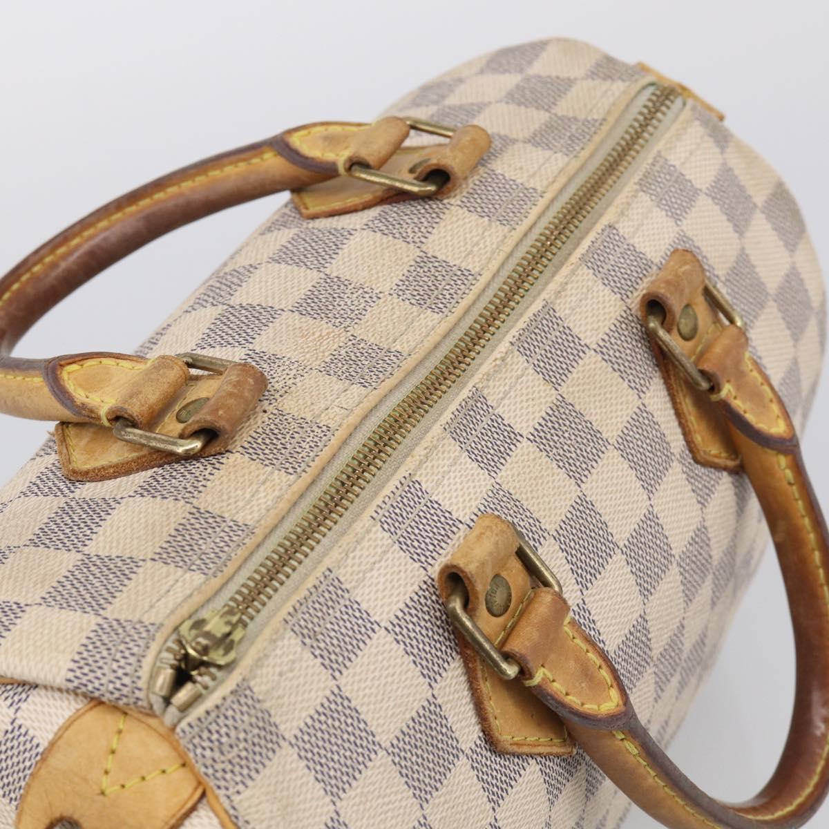 LOUIS VUITTON Damier Azur Speedy 25 Hand Bag N41534 LV Auth 216135