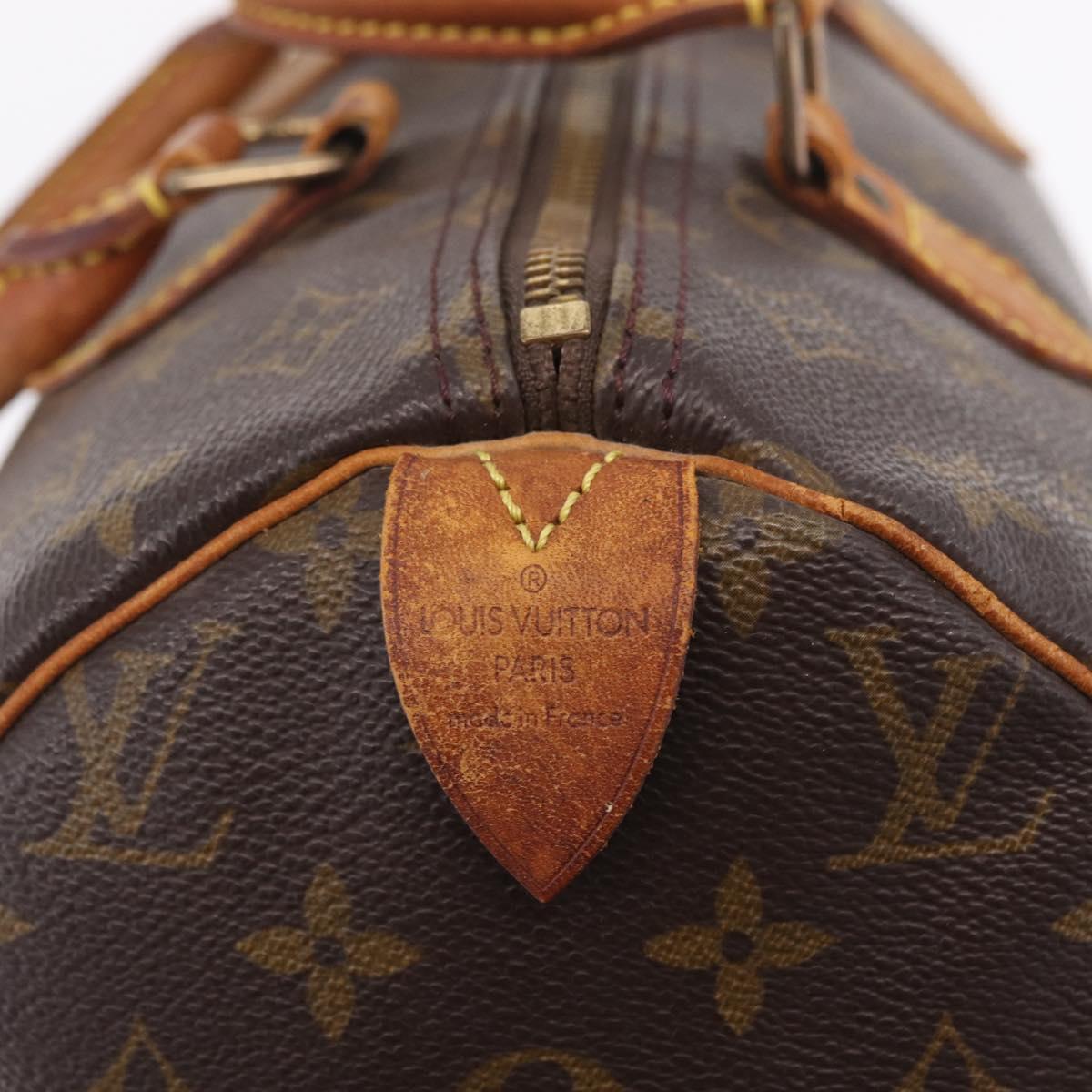 LOUIS VUITTON Monogram Speedy 30 Hand Bag M41526 LV Auth 216139