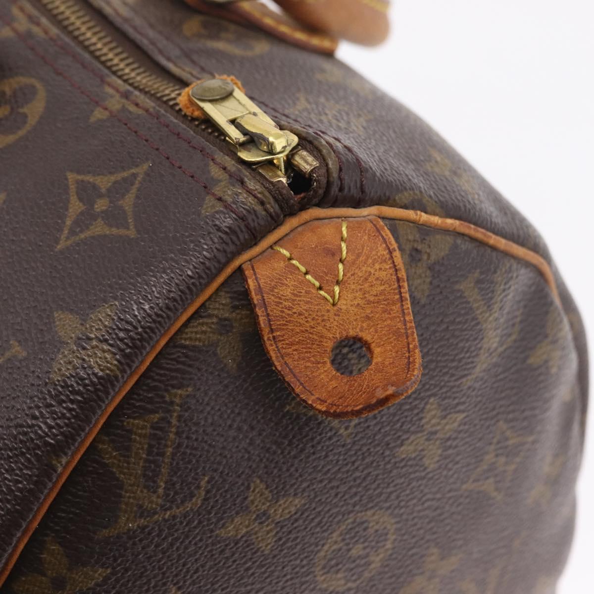 LOUIS VUITTON Monogram Speedy 30 Hand Bag M41526 LV Auth 216139