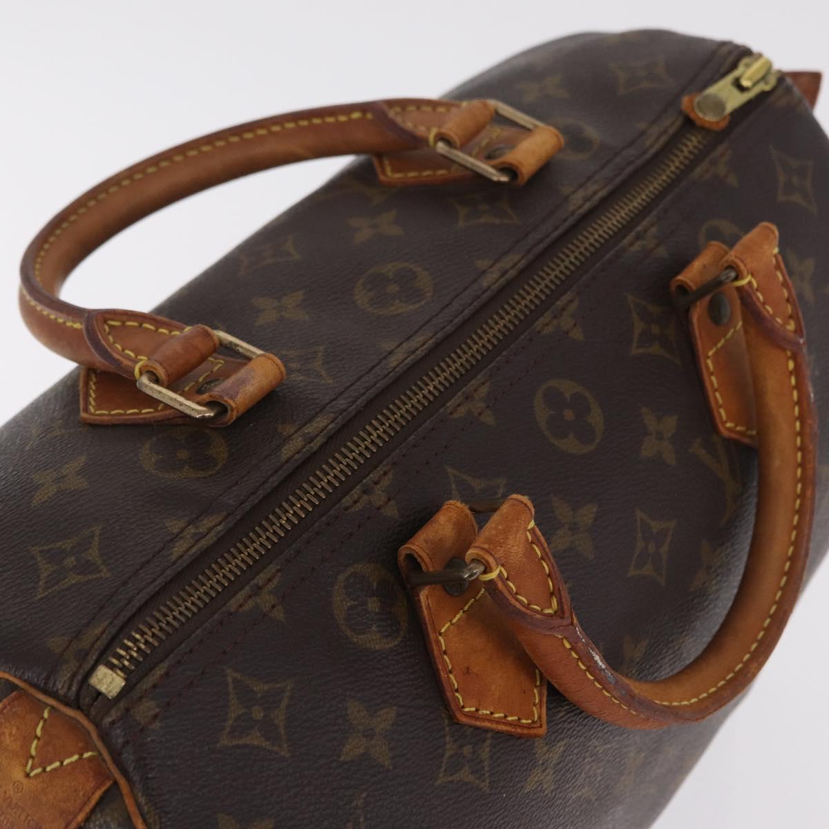 LOUIS VUITTON Monogram Speedy 30 Hand Bag M41526 LV Auth 216139