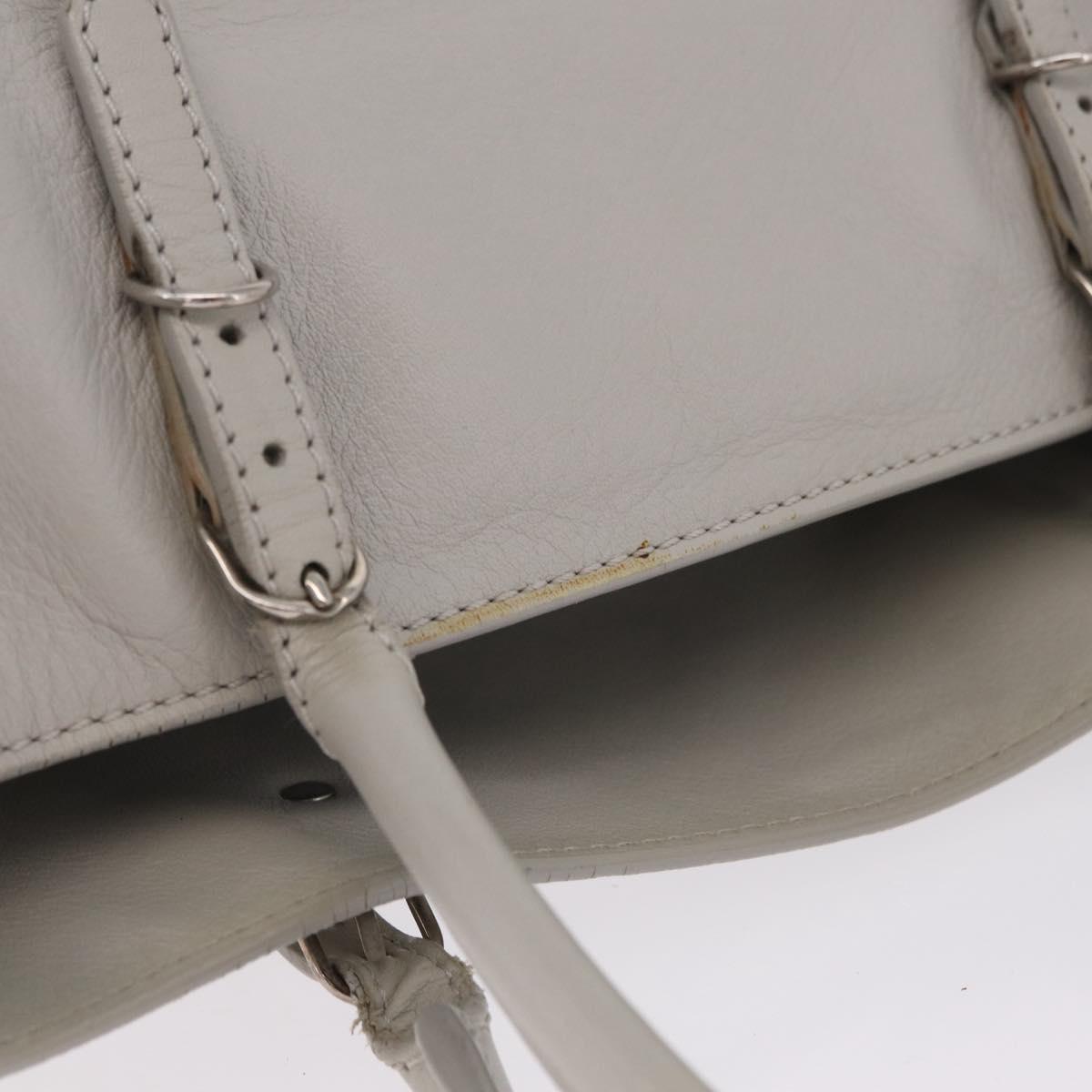 Balenciaga The Paper A5 Tote Bag Leather Gray Silver 255412 Auth 216142