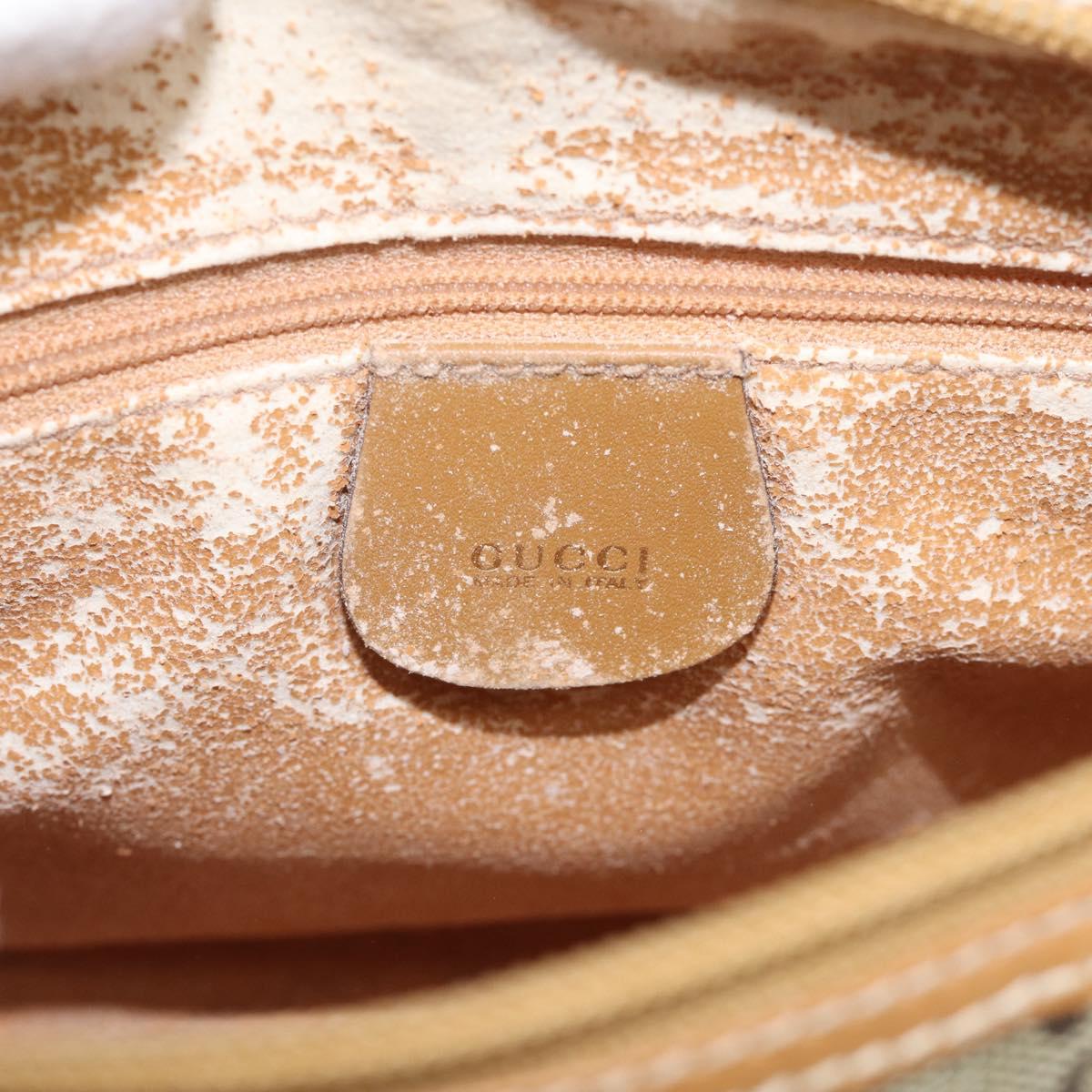 GUCCI GG Supreme Shoulder Bag Beige Gold Auth 216162