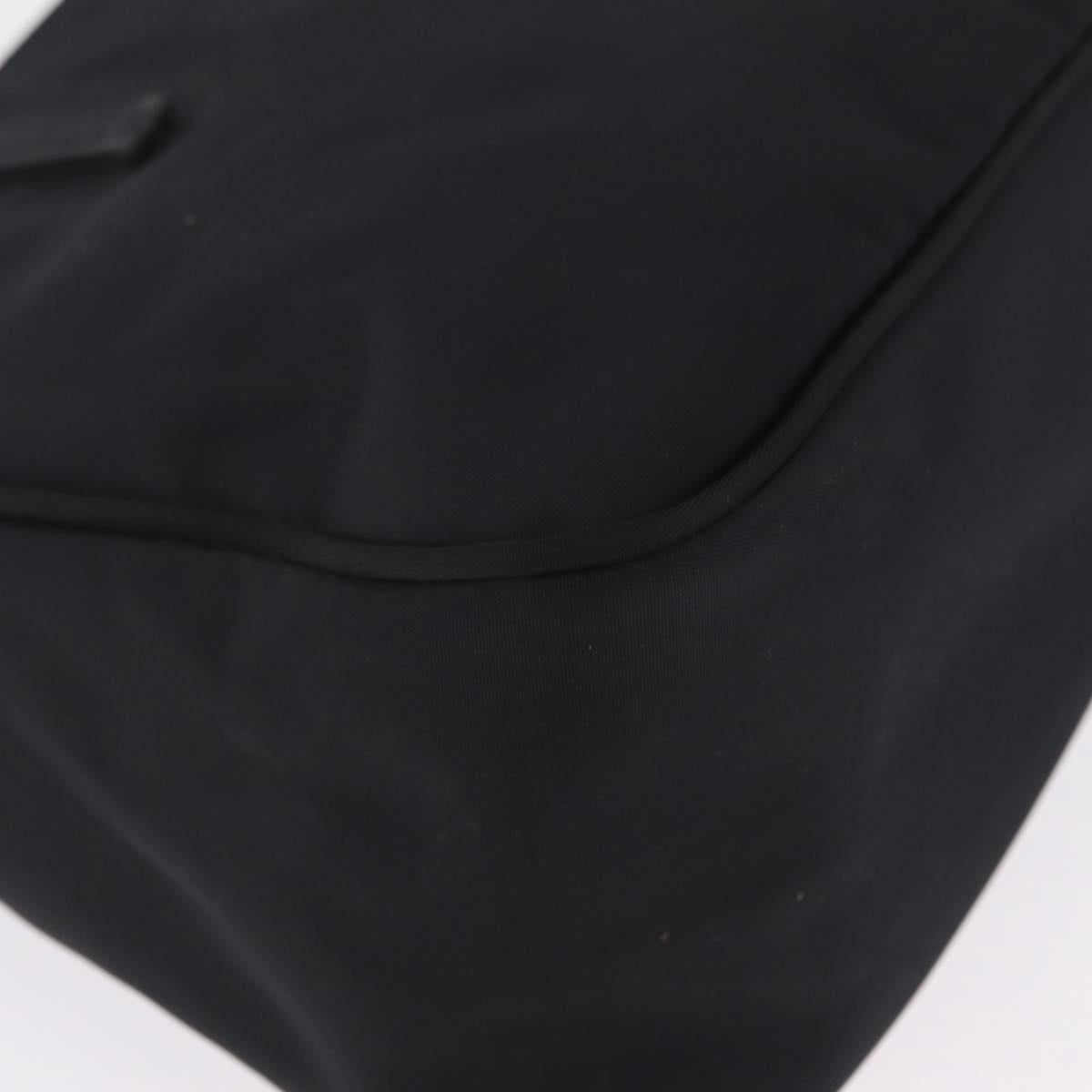 FENDI Tote Bag Nylon Black Silver Auth 216166A