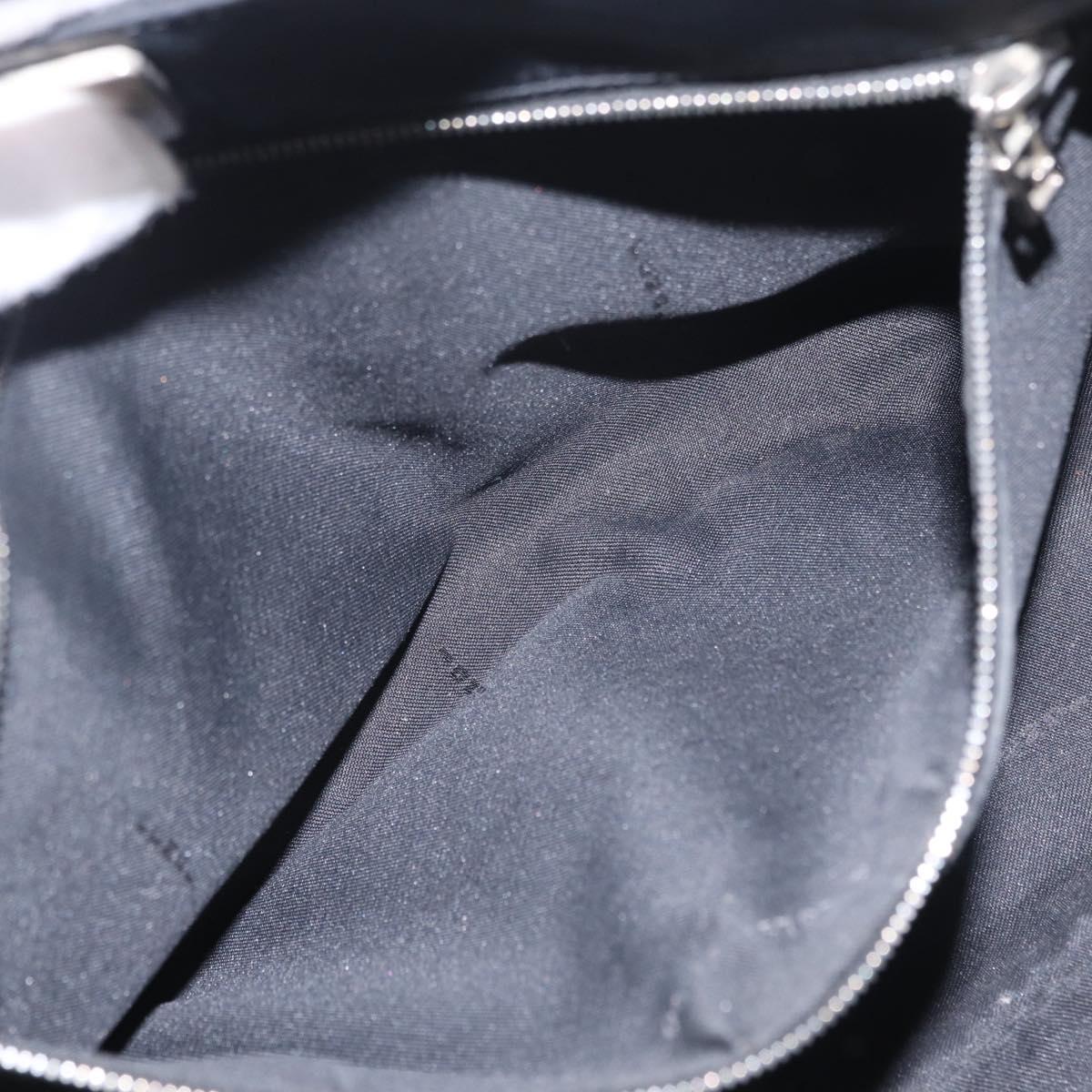 FENDI Tote Bag Nylon Black Silver Auth 216166A
