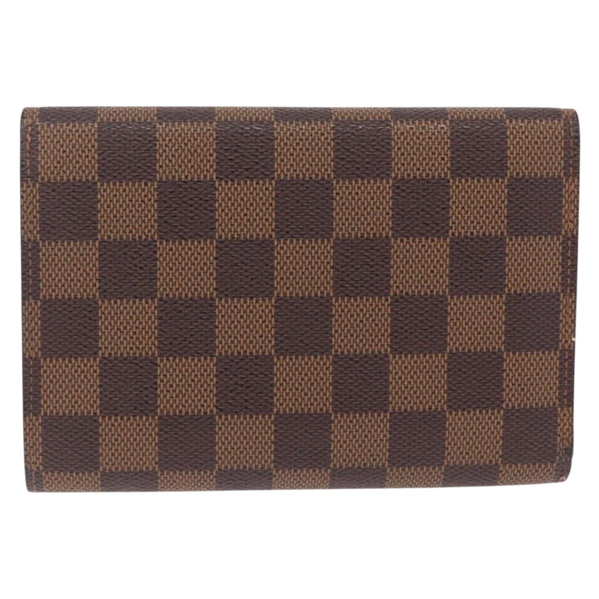 LOUIS VUITTON Damier Ebene Porte Tresor Etui Papie Wallet N61202 LV Auth 216174V