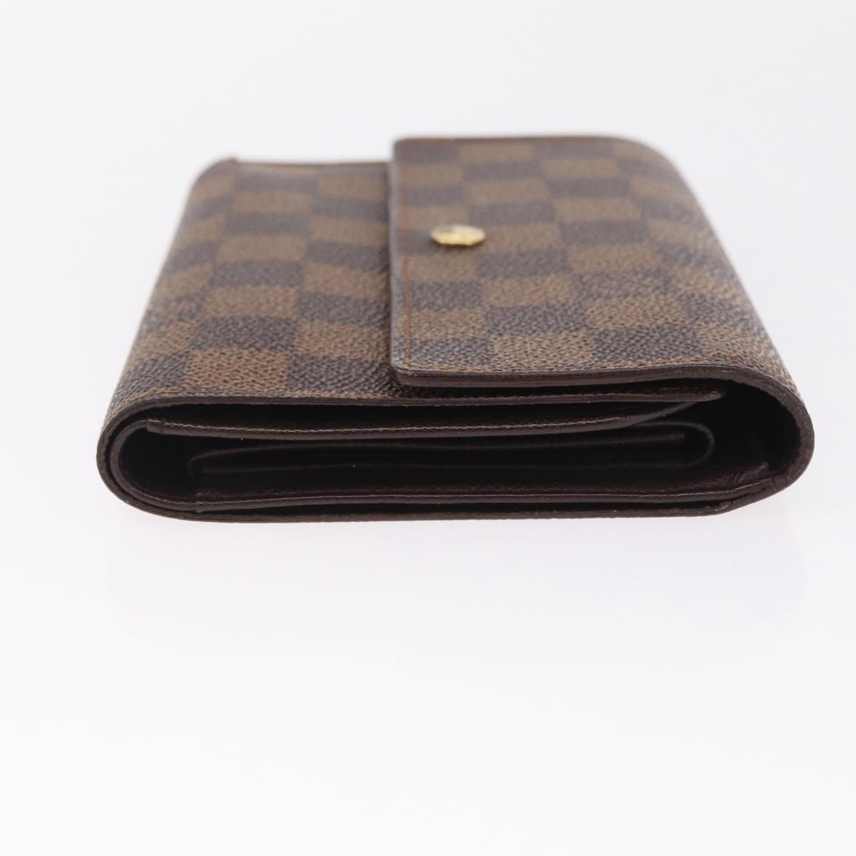 LOUIS VUITTON Damier Ebene Porte Tresor Etui Papie Wallet N61202 LV Auth 216174V