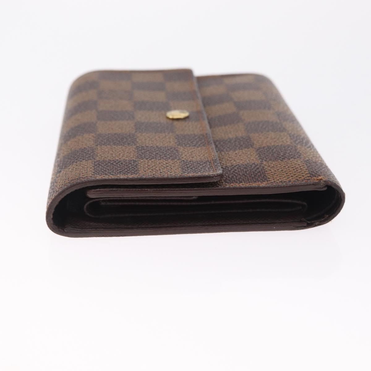 LOUIS VUITTON Damier Ebene Porte Tresor Etui Papie Wallet N61202 LV Auth 216174V