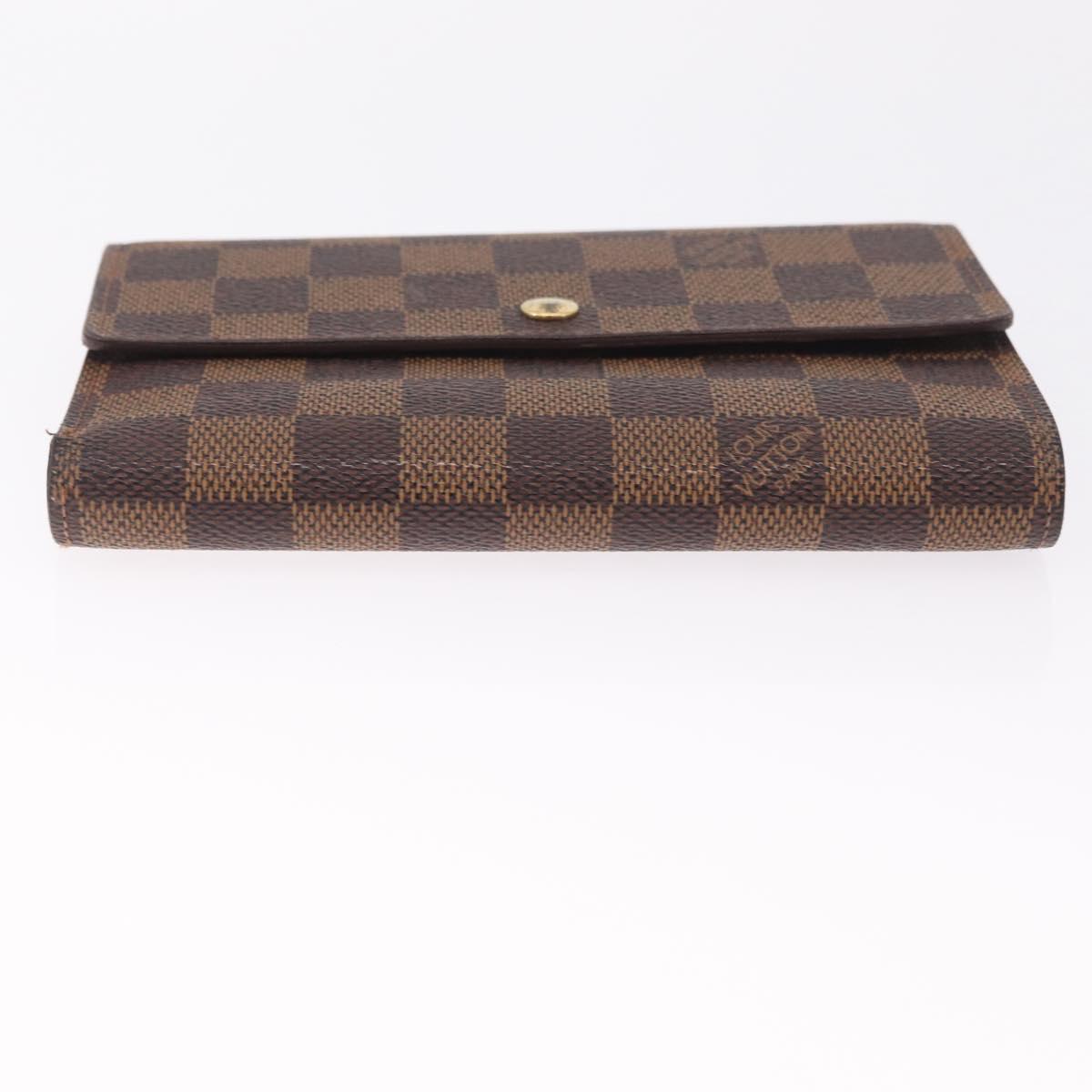 LOUIS VUITTON Damier Ebene Porte Tresor Etui Papie Wallet N61202 LV Auth 216174V