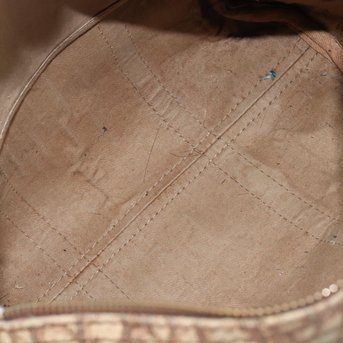 Christian Dior Trotter Canvas Boston Bag Beige Auth 216177