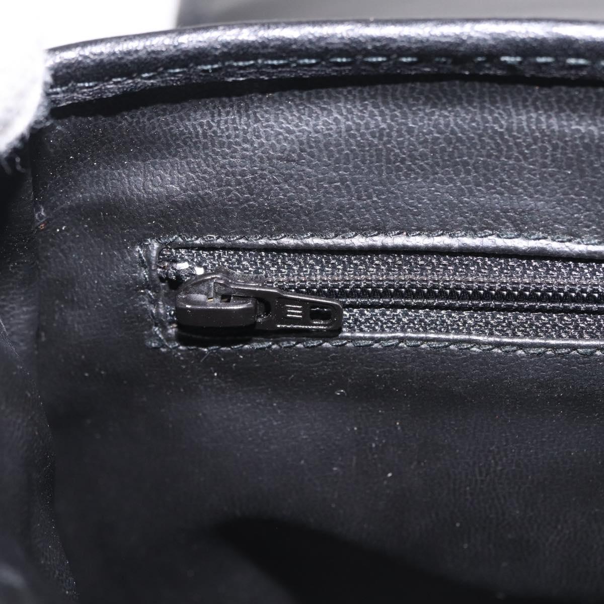 Valentino Shoulder Bag Leather Black Gold Auth 216251A