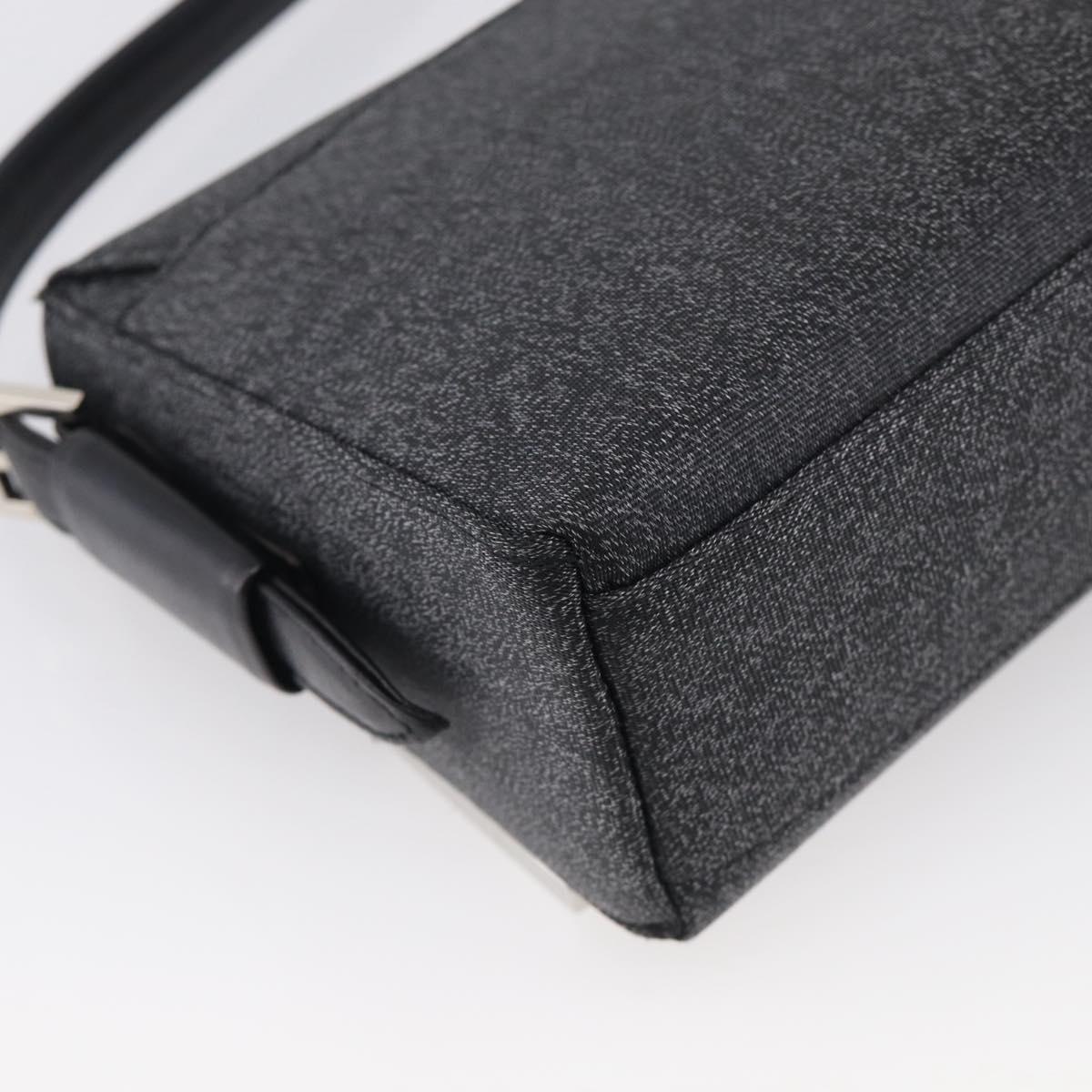 GIVENCHY Hand Bag Leather Black Silver Auth 216260A
