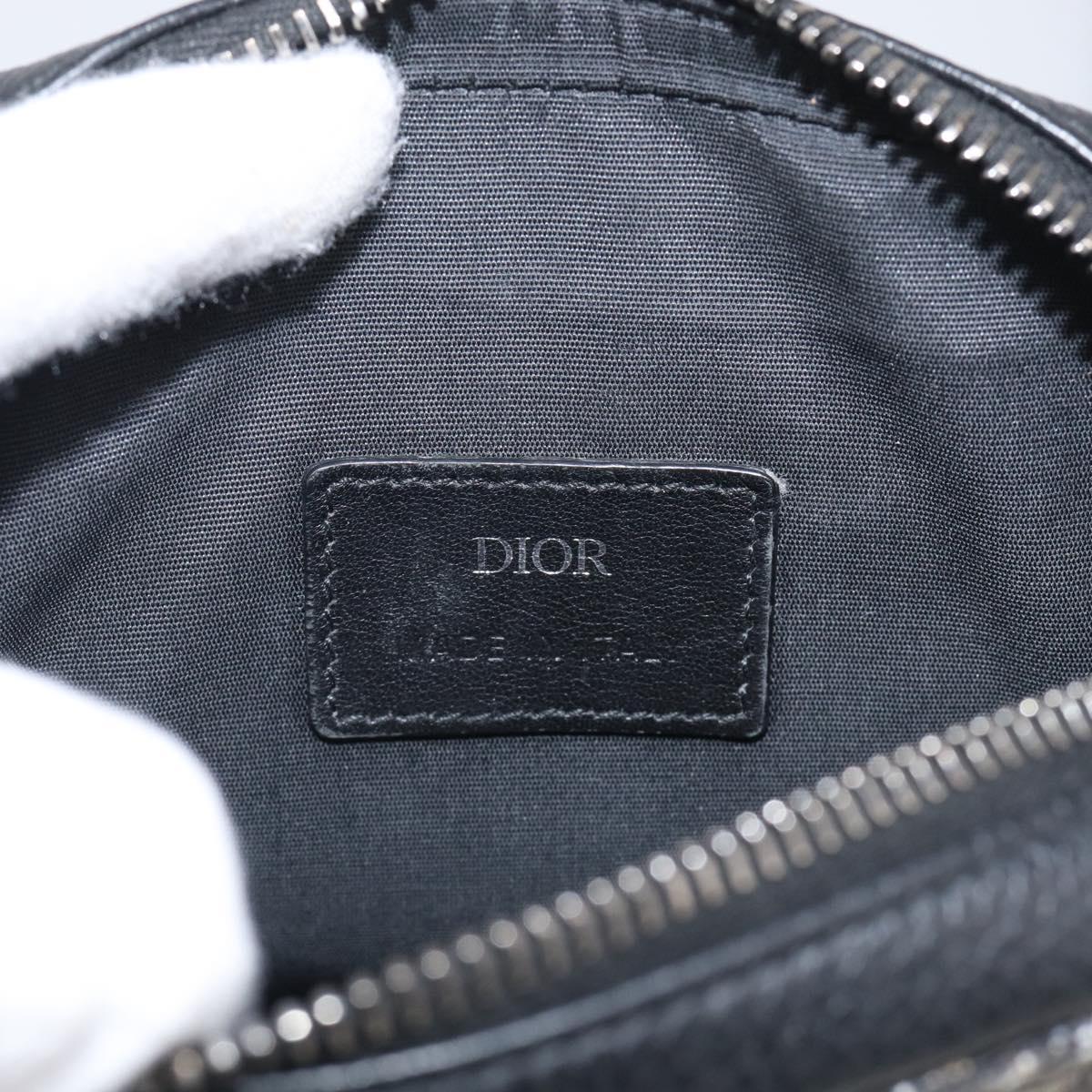Christian Dior Trotter Canvas Oblique Messenger Pouch Bag Navy Auth 216266V