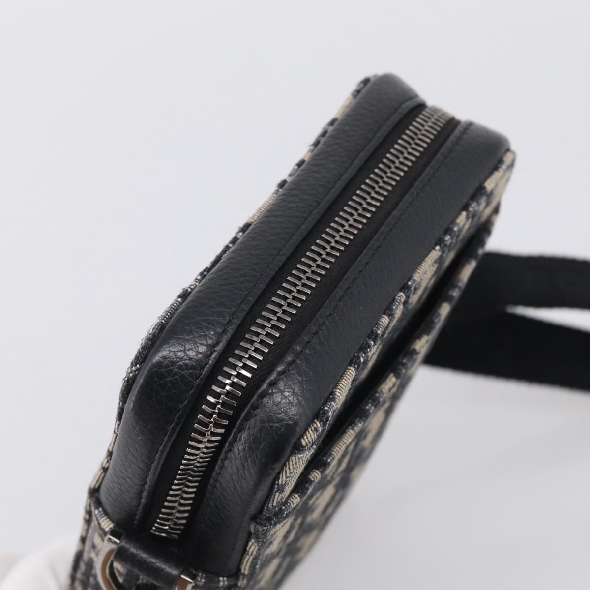Christian Dior Trotter Canvas Oblique Messenger Pouch Bag Navy Auth 216266V