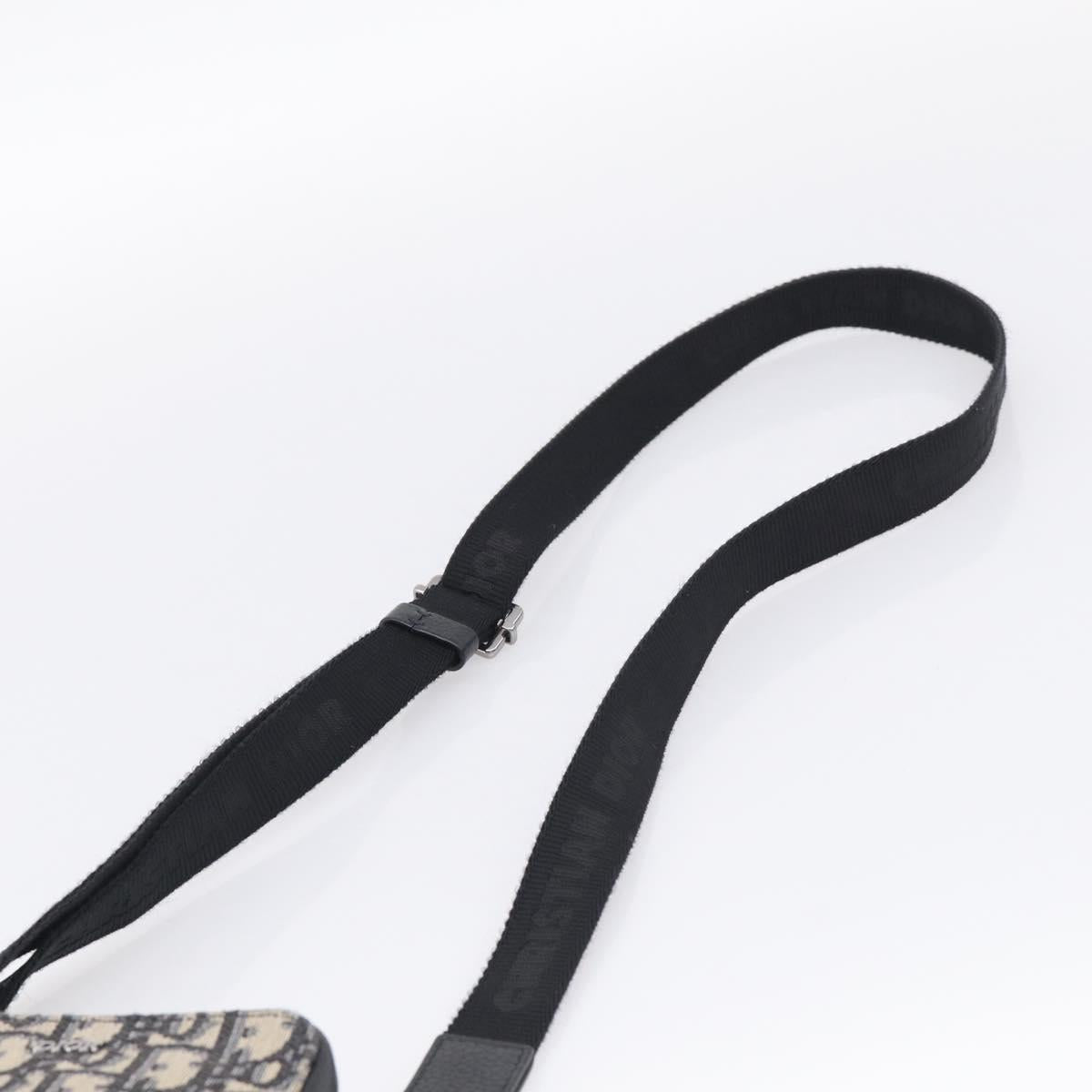 Christian Dior Trotter Canvas Oblique Messenger Pouch Bag Navy Auth 216266V